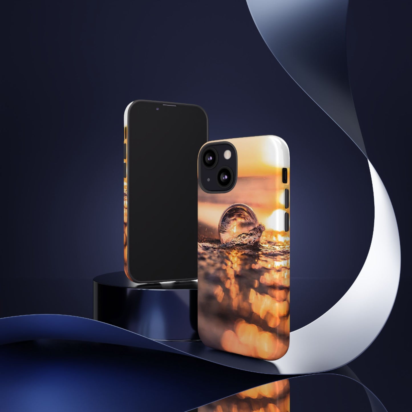 Sunset Bubble Phone Case, Tough Cases, Beach Lover Gift, Summer Vibes, Cell Phone Accessories, Unique Design, Nature Photography