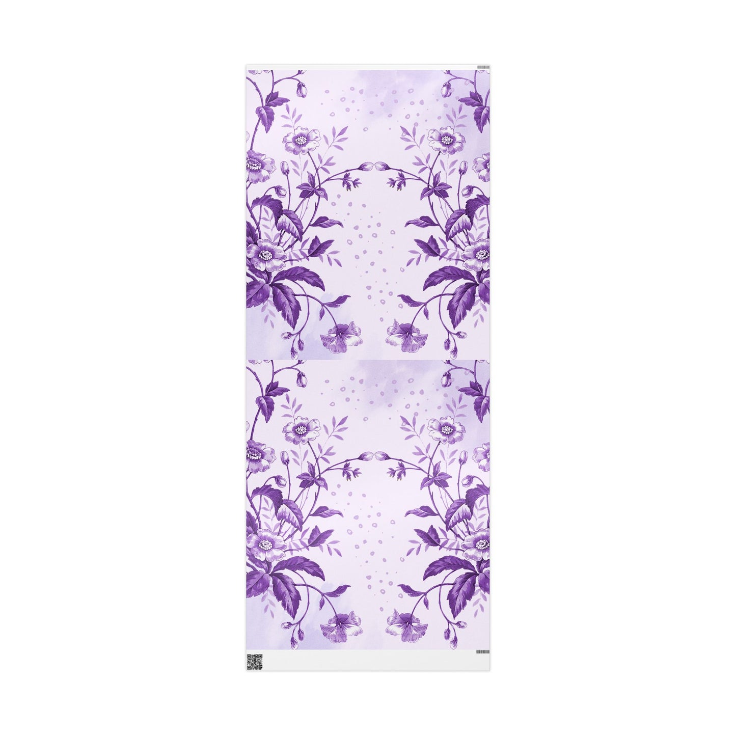 Elegant Floral Wrapping Paper, Luxury Gift Wrap, Purple Floral Design, Birthday, Wedding, Holiday Gift Wrap, Eco-friendly