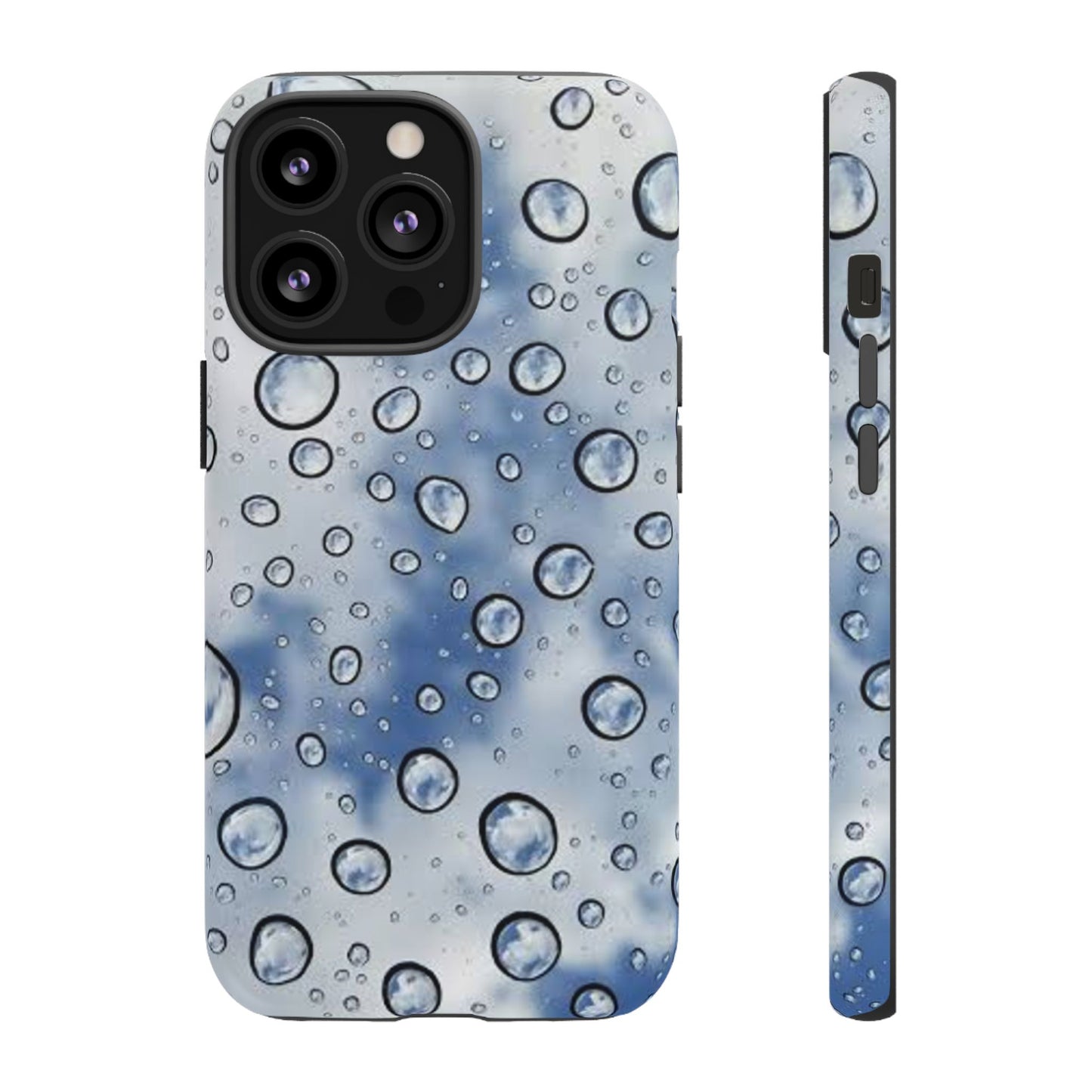 Blue Water Droplet Phone Case, Tough Cases for Protection, Stylish Cellphone Cover, Unique Gifts for Her, Durable and Trendy