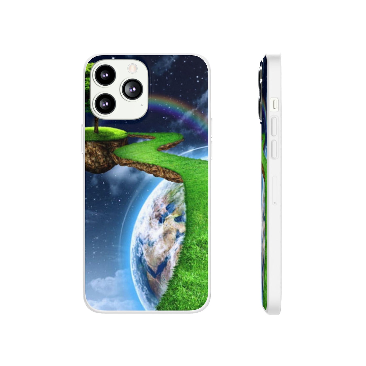 Dreamy Landscape Phone Case, Eco-Friendly Cell Phone Cover, Nature Inspired Gift, Aesthetic Mobile Case, Vibrant Rainbow Design