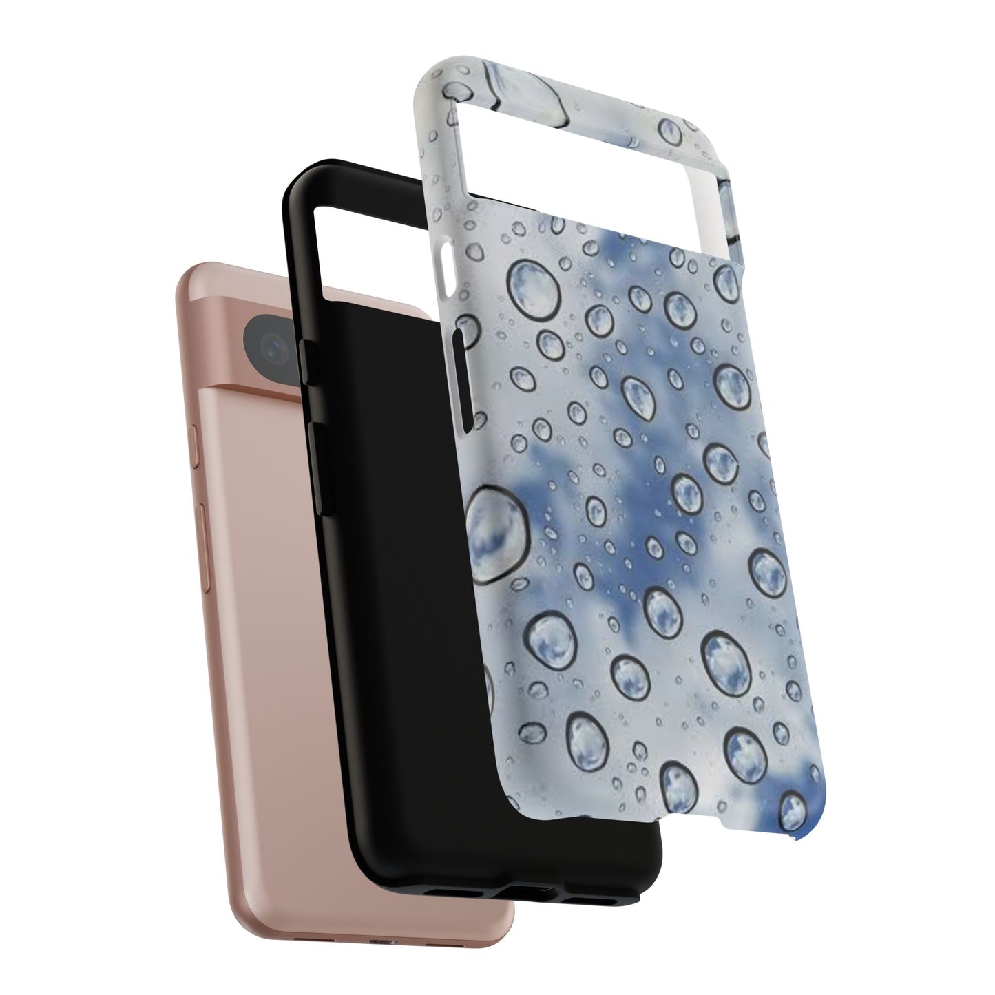 Blue Water Droplet Phone Case, Tough Cases for Protection, Stylish Cellphone Cover, Unique Gifts for Her, Durable and Trendy