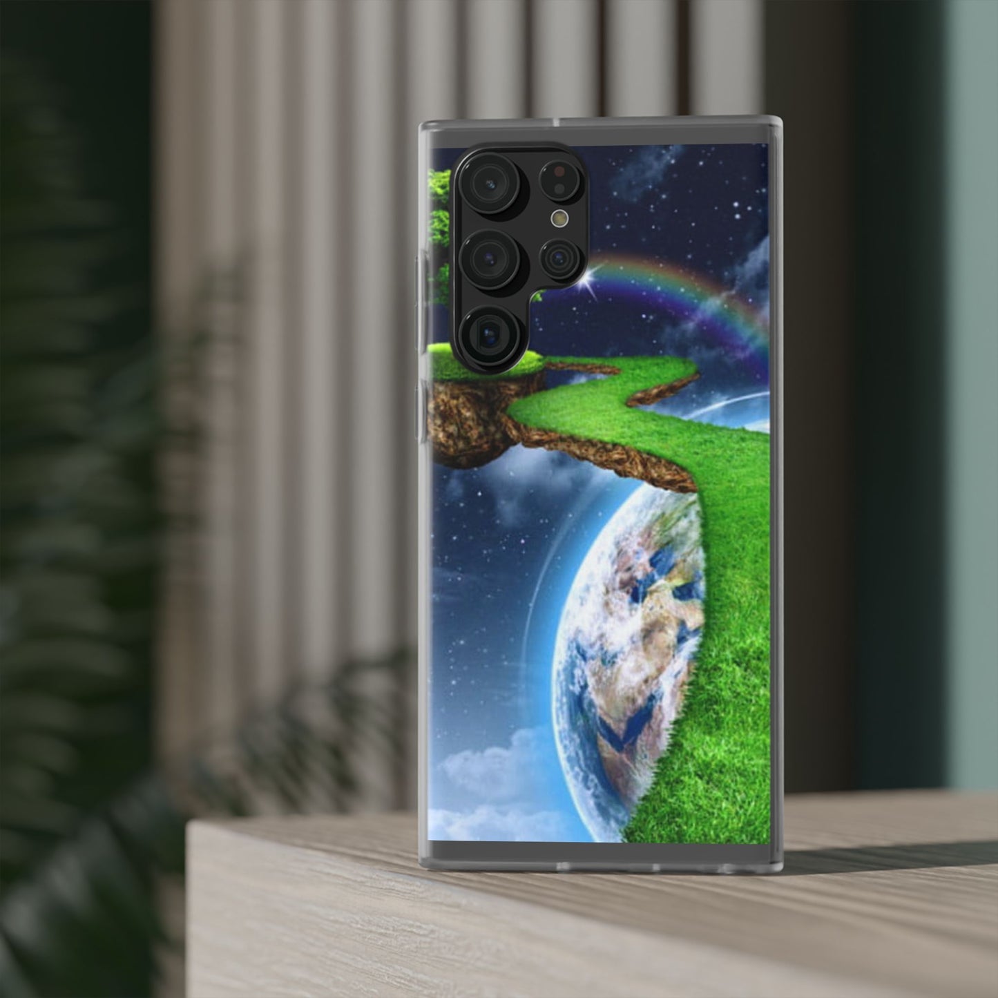 Dreamy Landscape Phone Case, Eco-Friendly Cell Phone Cover, Nature Inspired Gift, Aesthetic Mobile Case, Vibrant Rainbow Design