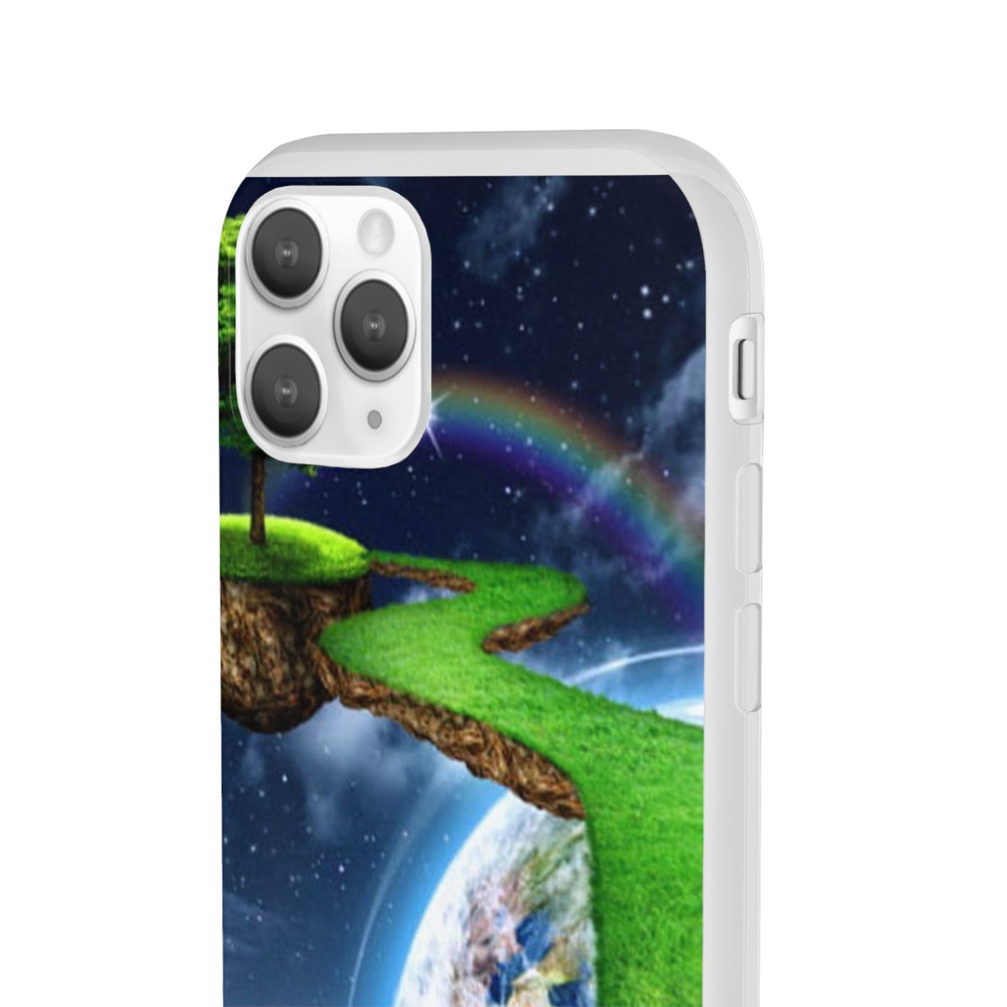 Dreamy Landscape Phone Case, Eco-Friendly Cell Phone Cover, Nature Inspired Gift, Aesthetic Mobile Case, Vibrant Rainbow Design
