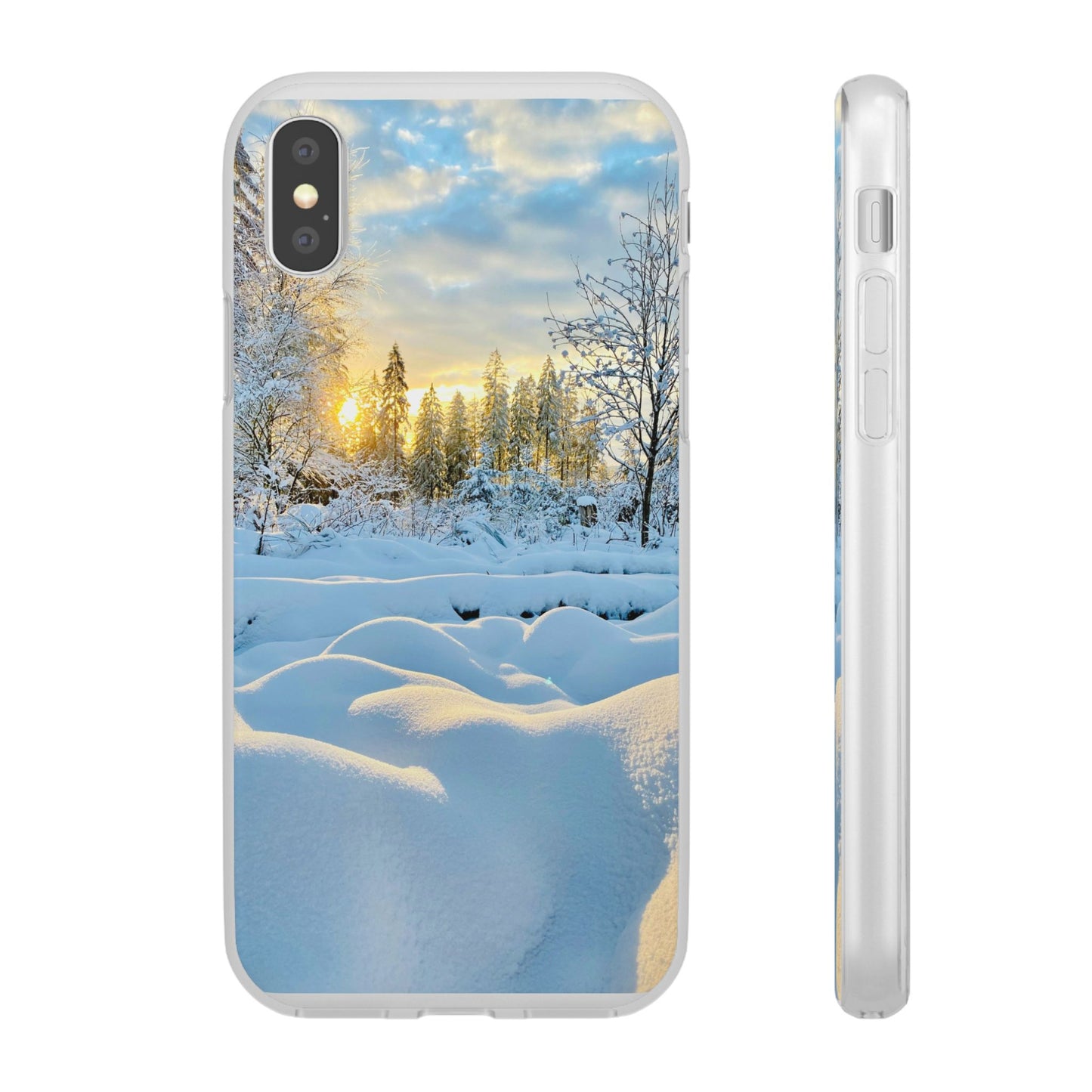 Winter Landscape Flexi Cases, Nature Phone Cover, Scenic Case, Holiday Gift, Seasonal Accessory, Outdoor Lover's Item