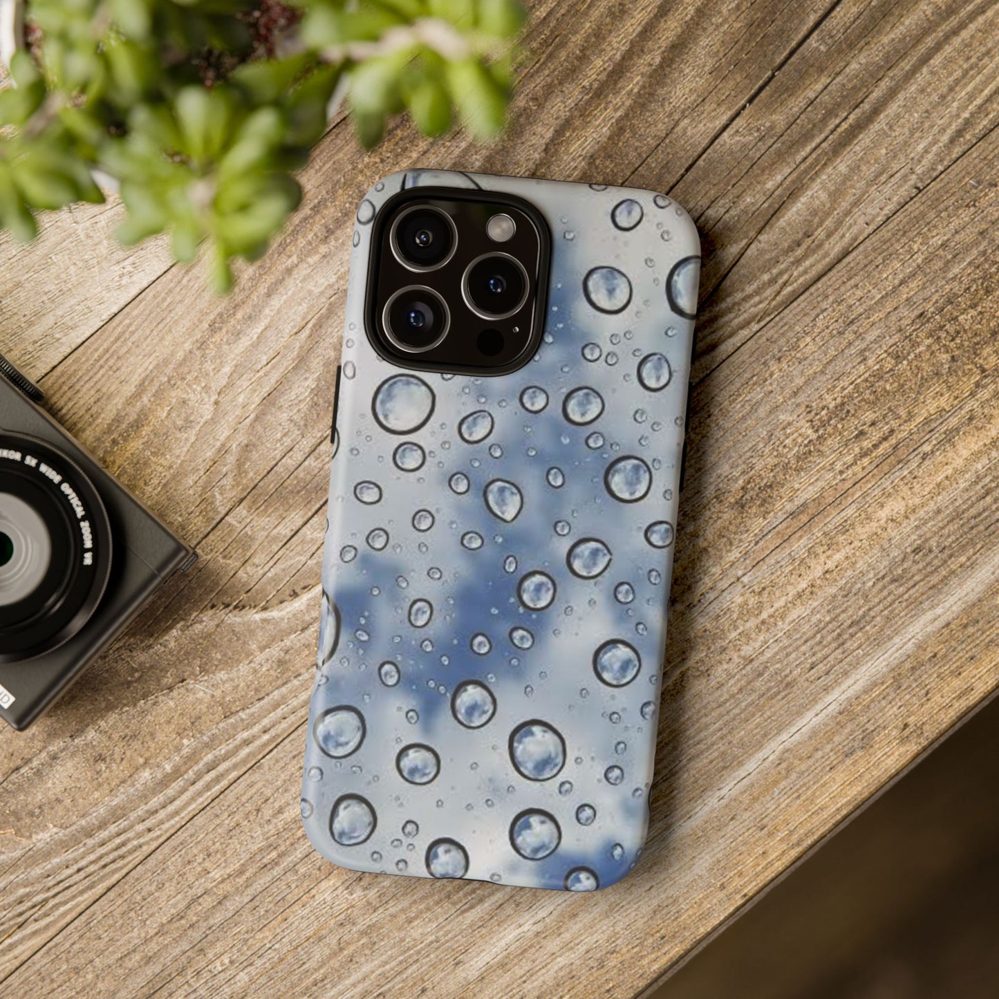 Blue Water Droplet Phone Case, Tough Cases for Protection, Stylish Cellphone Cover, Unique Gifts for Her, Durable and Trendy