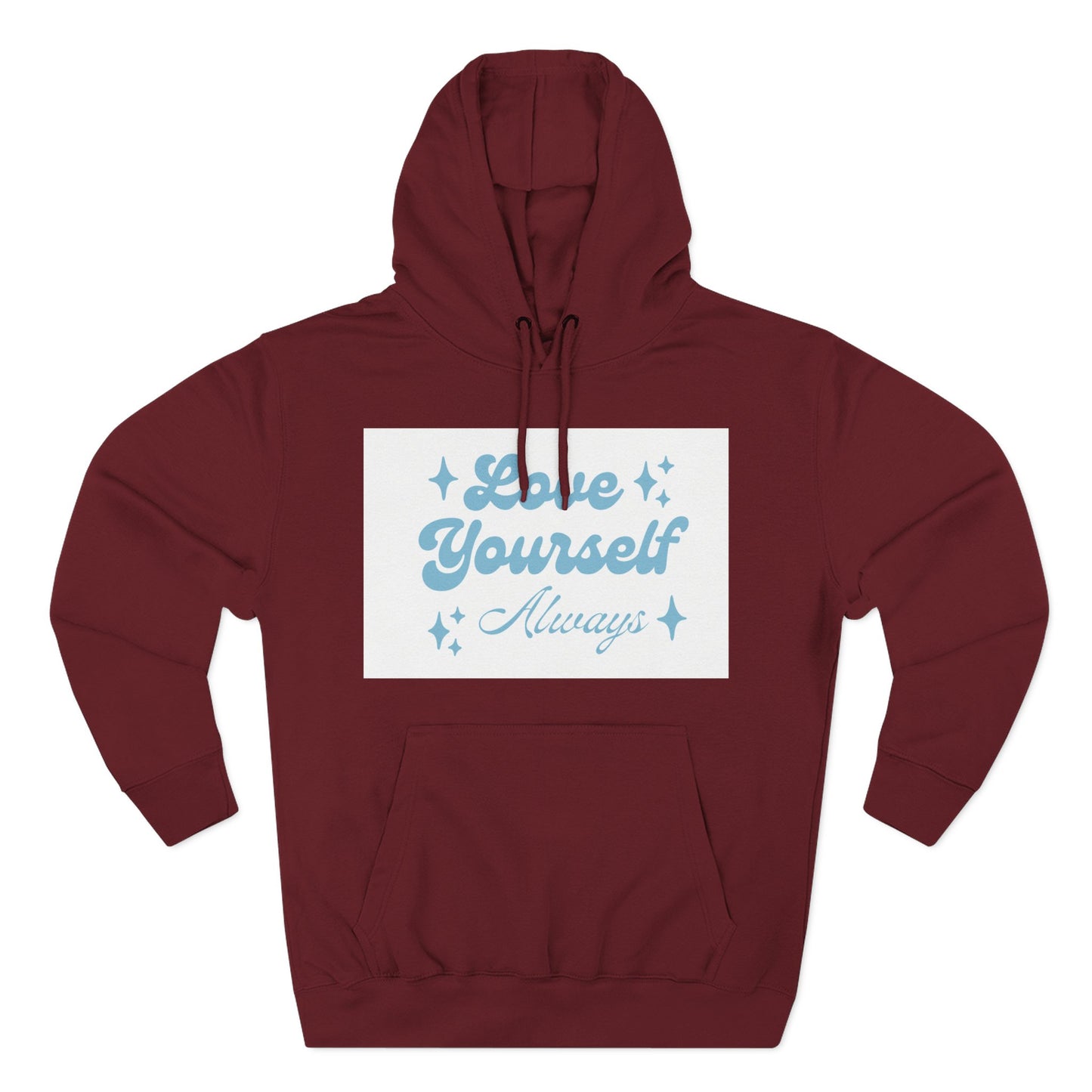 Love Yourself Fleece Hoodie | Cozy Self-Care Sweatshirt | Inspirational Apparel | Motivational Gift | Positive Vibes Hoodie