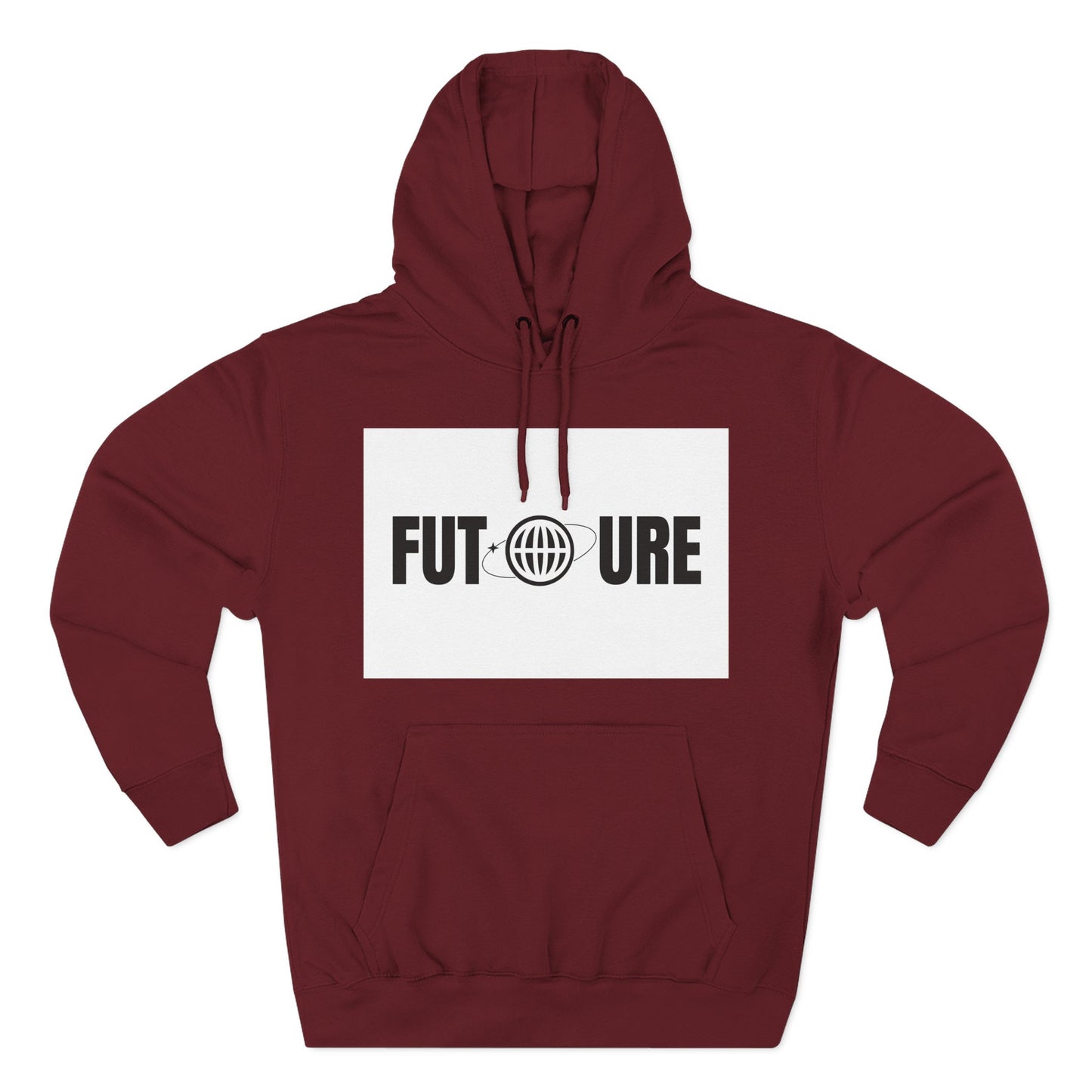 Futuristic Three-Panel Fleece Hoodie, Cozy Fashion, Streetwear Style, Gift for Trendsetters, Everyday Comfort