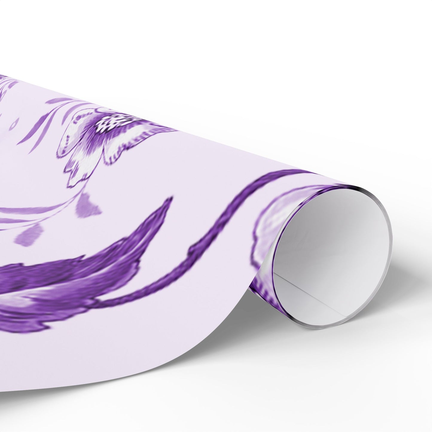Elegant Floral Wrapping Paper, Luxury Gift Wrap, Purple Floral Design, Birthday, Wedding, Holiday Gift Wrap, Eco-friendly