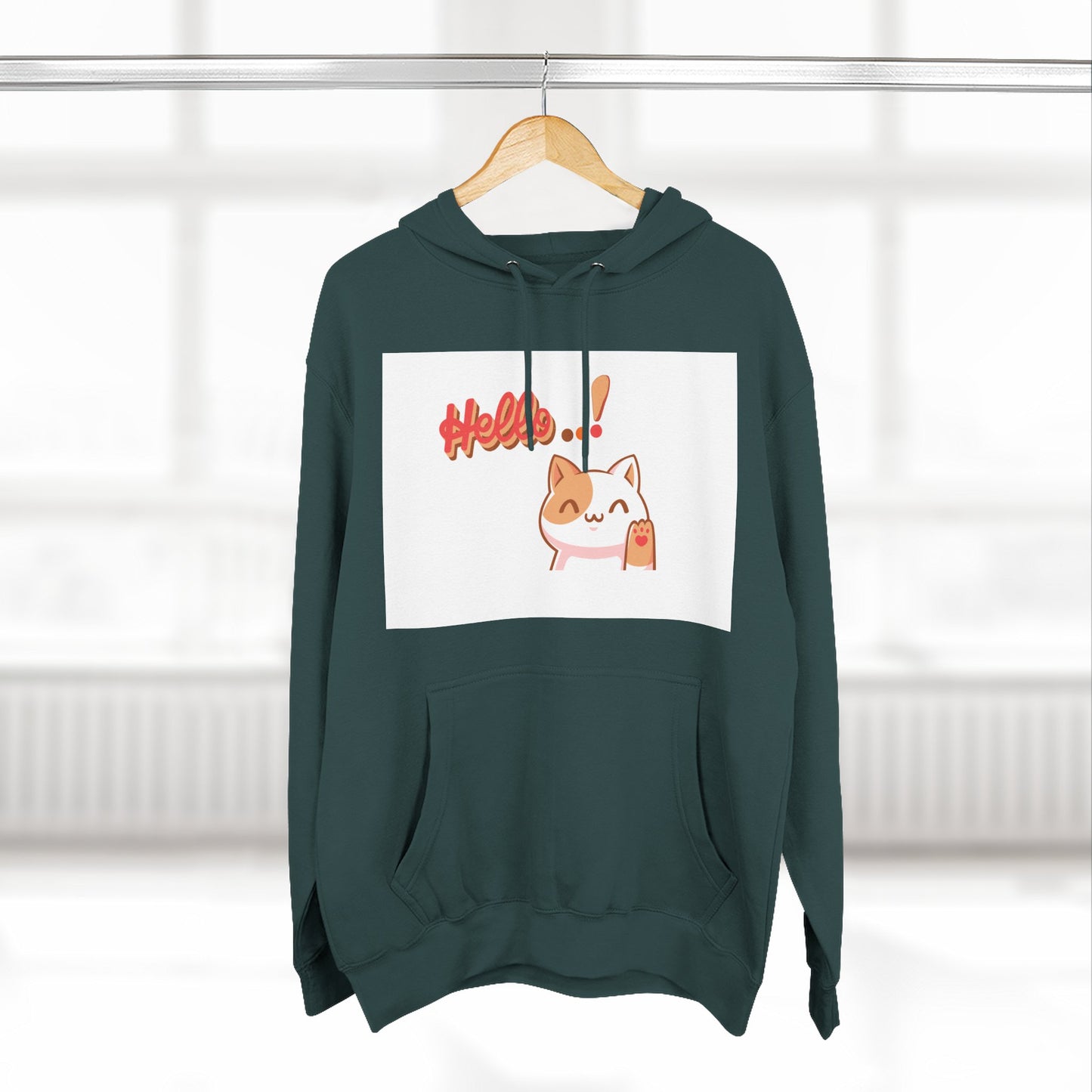 Cute Cat Hoodie with Motivational Design - Perfect Gift for Cat Lovers, Cozy Fleece Hoodie for Any Occasion, Stylish Streetwear