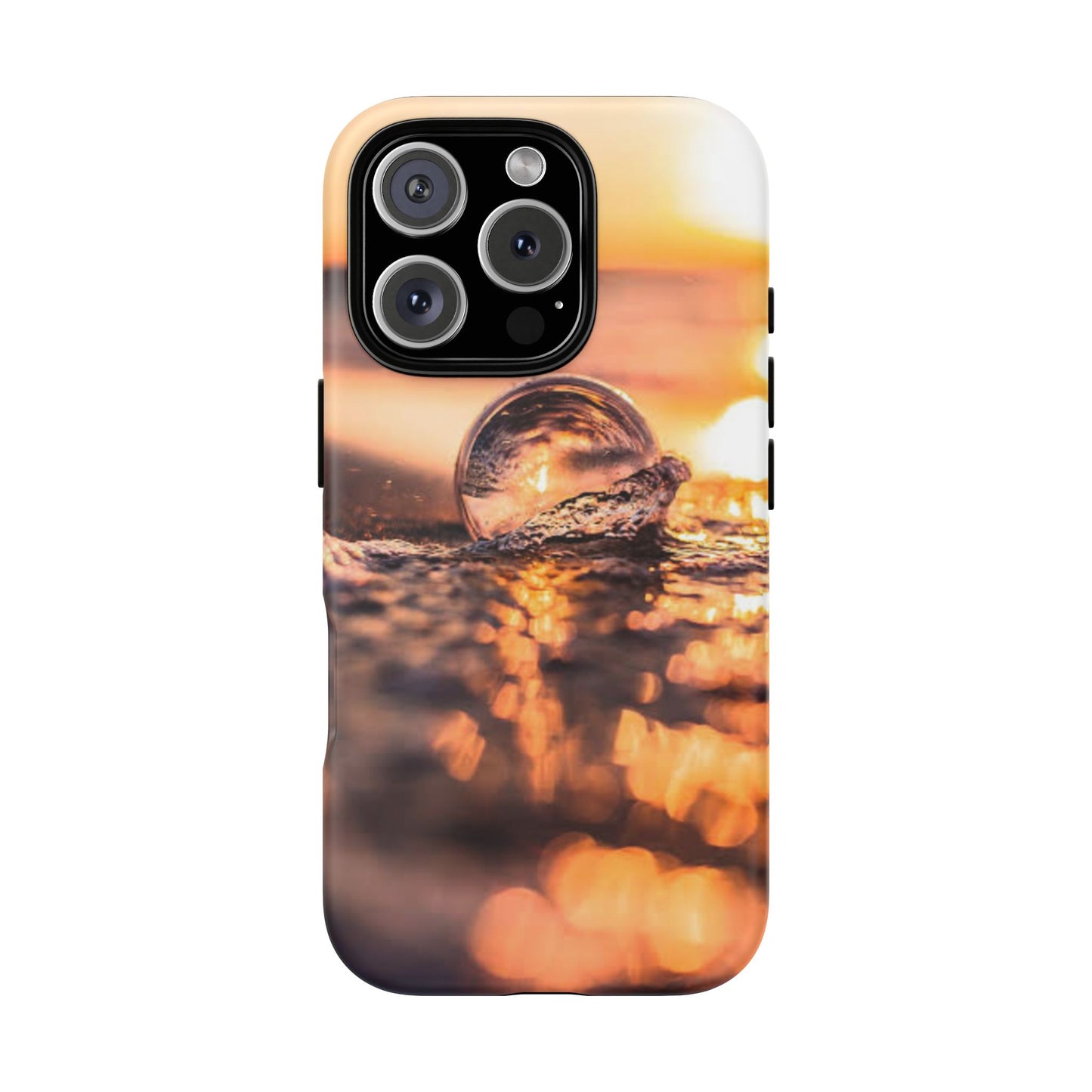 Sunset Bubble Phone Case, Tough Cases, Beach Lover Gift, Summer Vibes, Cell Phone Accessories, Unique Design, Nature Photography