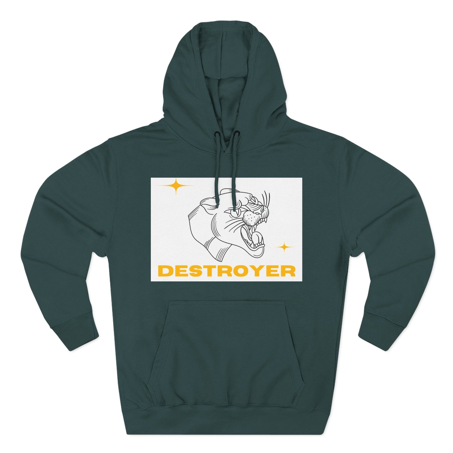 Three-Panel Fleece Hoodie with DESTROYER Design, Cozy Streetwear for Every Occasion, Perfect Gift for Friends, Fun Graphic Hoodie, [...]