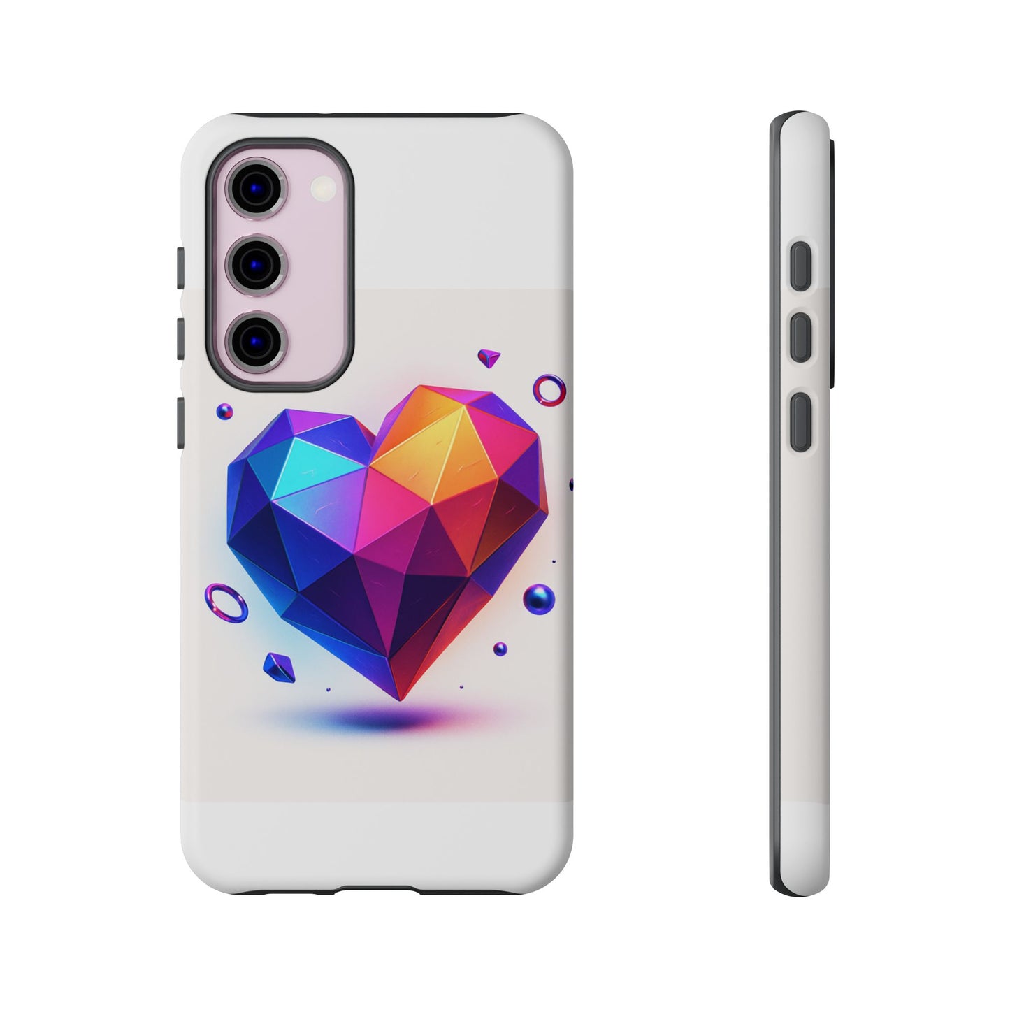 Vibrant Heart Phone Case, Tough Cases, Colorful Phone Cover, Unique Protector, Gift for Her, Cute Accessory