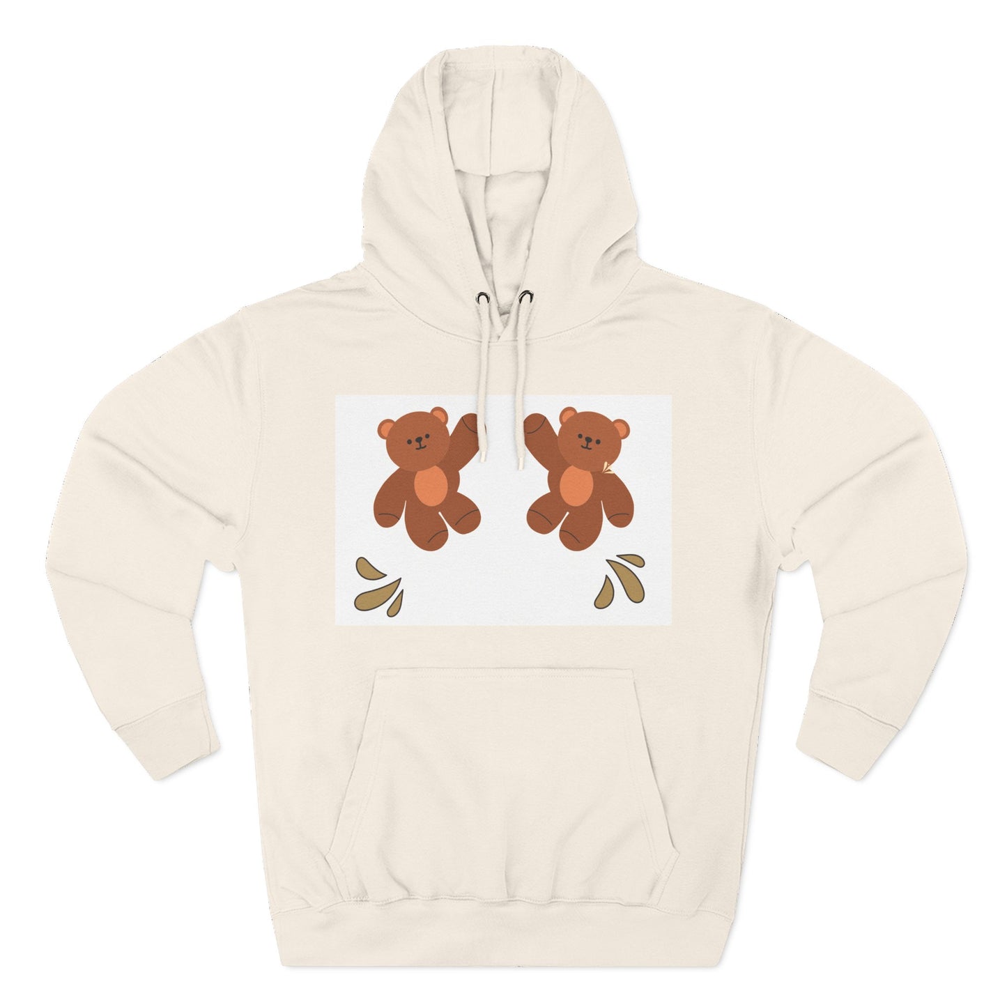 Cute Bear Fleece Hoodie | Cozy Unisex Fashion, Playful Sweatshirt, Perfect Gift, Casual Wear, Everyday Comfort, Holiday Style