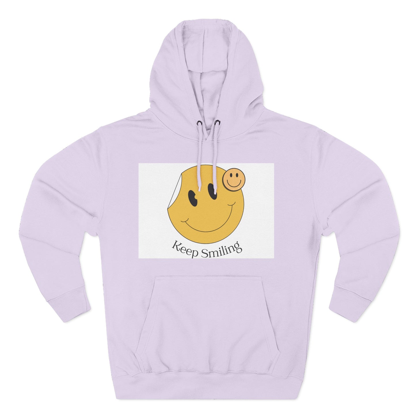 Happy Vibes Fleece Hoodie, Cozy Gift, Keep Smiling Hoodie, Casual Wear, Trendy Sweatshirt, Unisex Fashion