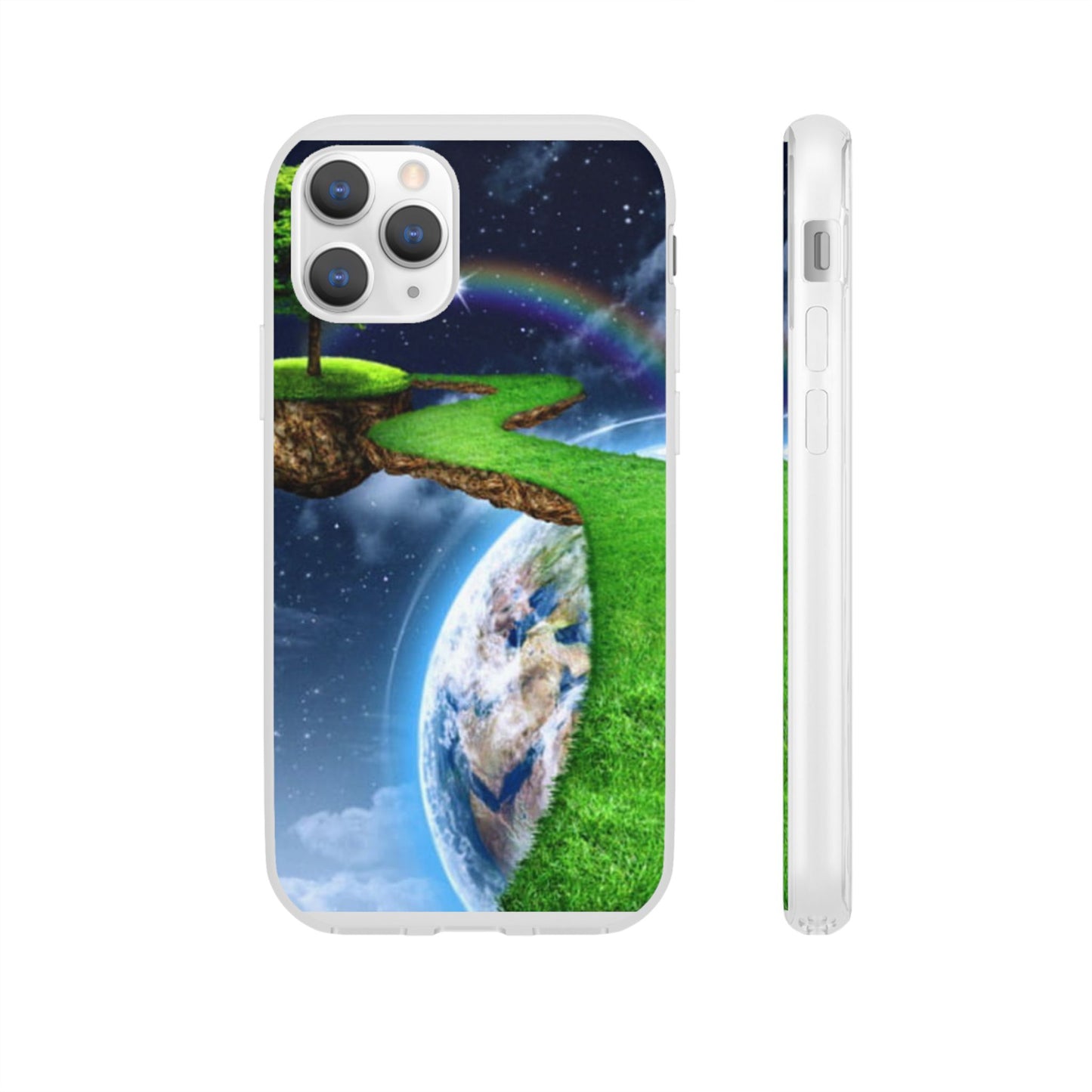 Dreamy Landscape Phone Case, Eco-Friendly Cell Phone Cover, Nature Inspired Gift, Aesthetic Mobile Case, Vibrant Rainbow Design