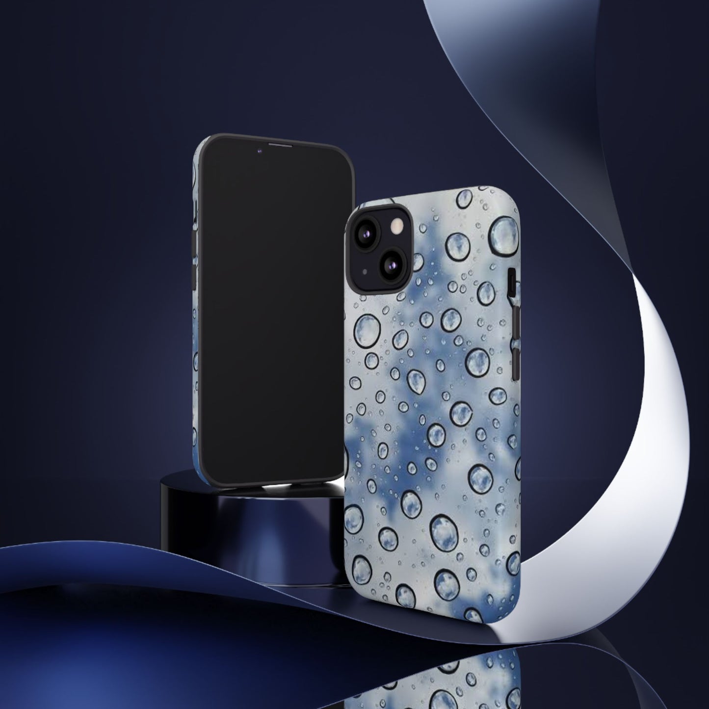 Blue Water Droplet Phone Case, Tough Cases for Protection, Stylish Cellphone Cover, Unique Gifts for Her, Durable and Trendy