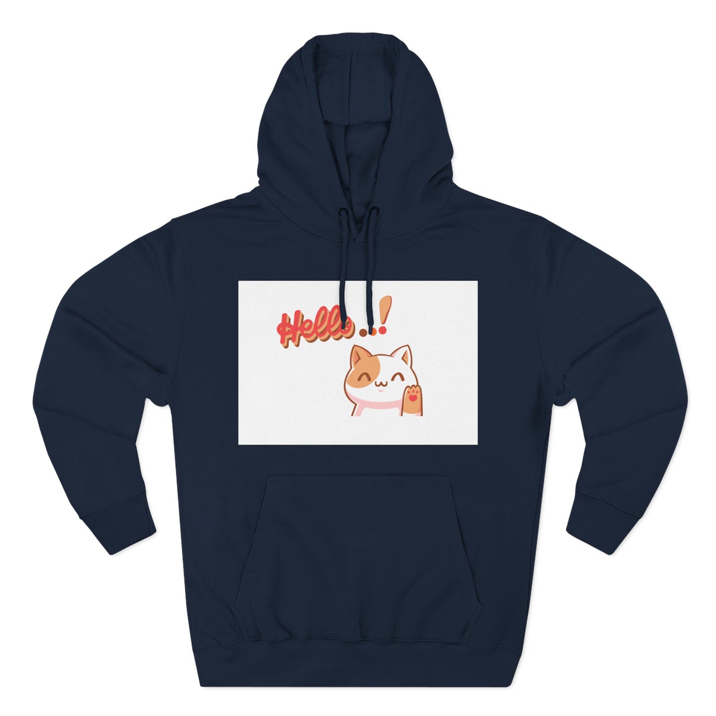 Cute Cat Hoodie with Motivational Design - Perfect Gift for Cat Lovers, Cozy Fleece Hoodie for Any Occasion, Stylish Streetwear