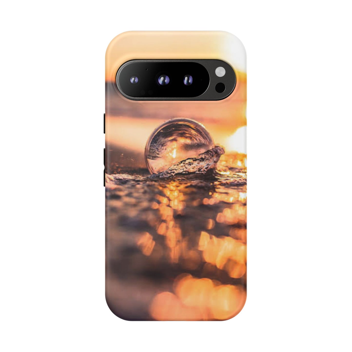 Sunset Bubble Phone Case, Tough Cases, Beach Lover Gift, Summer Vibes, Cell Phone Accessories, Unique Design, Nature Photography
