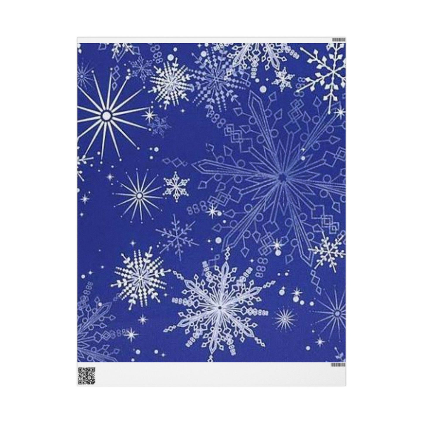 Elegant Snowflake Wrapping Paper, Christmas Gift Wrap, Holiday Party Supplies, Winter Themed Decor, Blue Snowflake Design