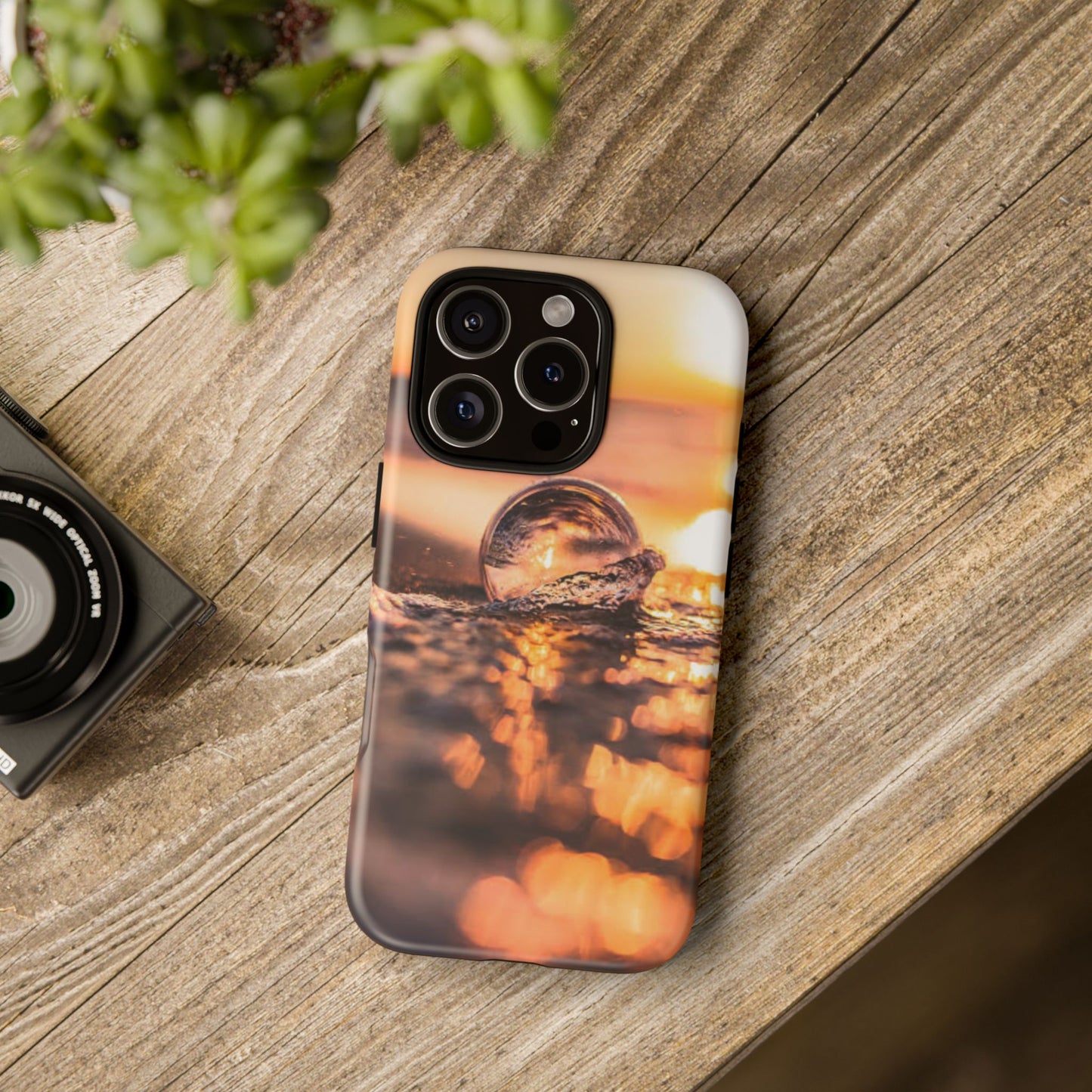 Sunset Bubble Phone Case, Tough Cases, Beach Lover Gift, Summer Vibes, Cell Phone Accessories, Unique Design, Nature Photography