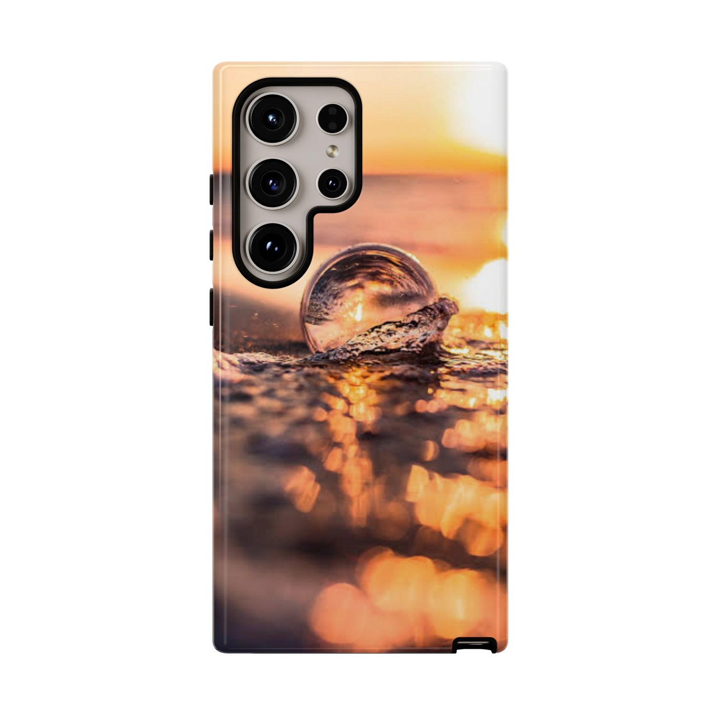 Sunset Bubble Phone Case, Tough Cases, Beach Lover Gift, Summer Vibes, Cell Phone Accessories, Unique Design, Nature Photography