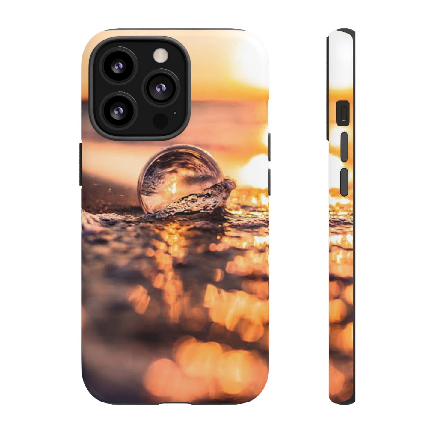 Sunset Bubble Phone Case, Tough Cases, Beach Lover Gift, Summer Vibes, Cell Phone Accessories, Unique Design, Nature Photography