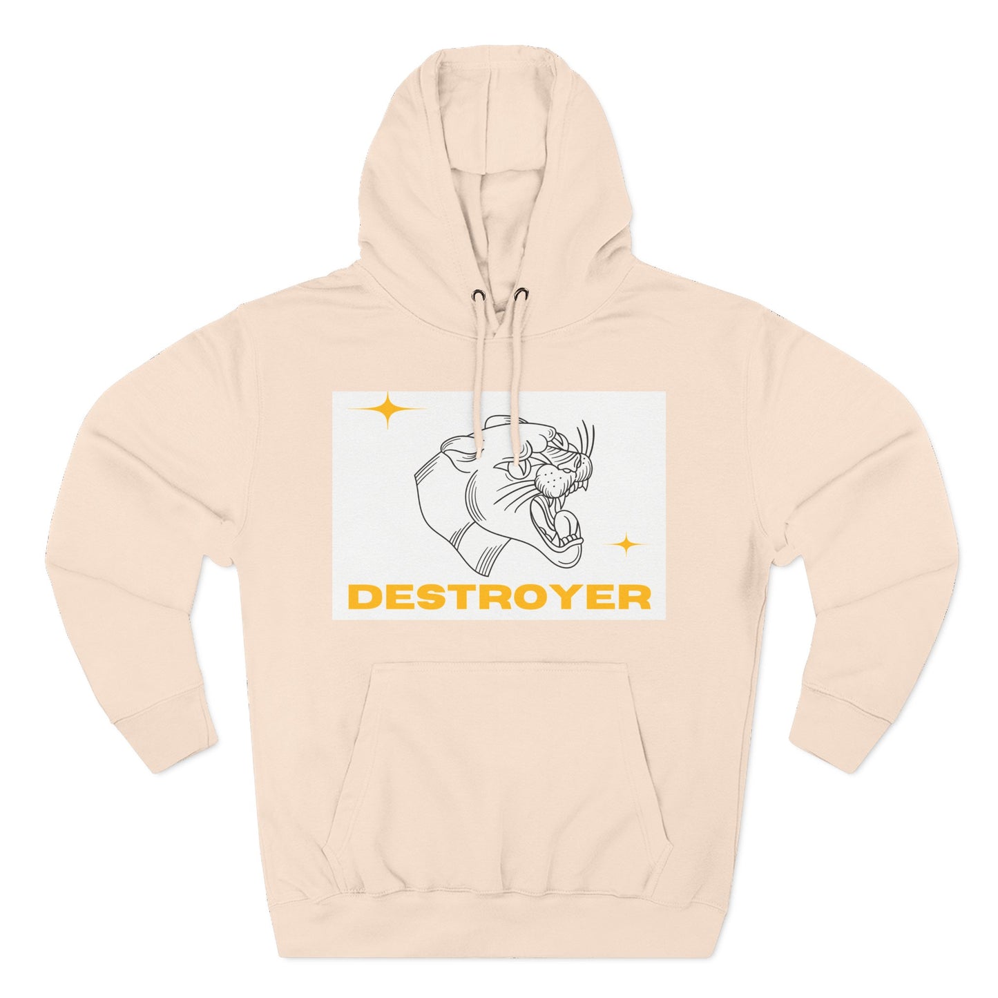 Three-Panel Fleece Hoodie with DESTROYER Design, Cozy Streetwear for Every Occasion, Perfect Gift for Friends, Fun Graphic Hoodie, [...]