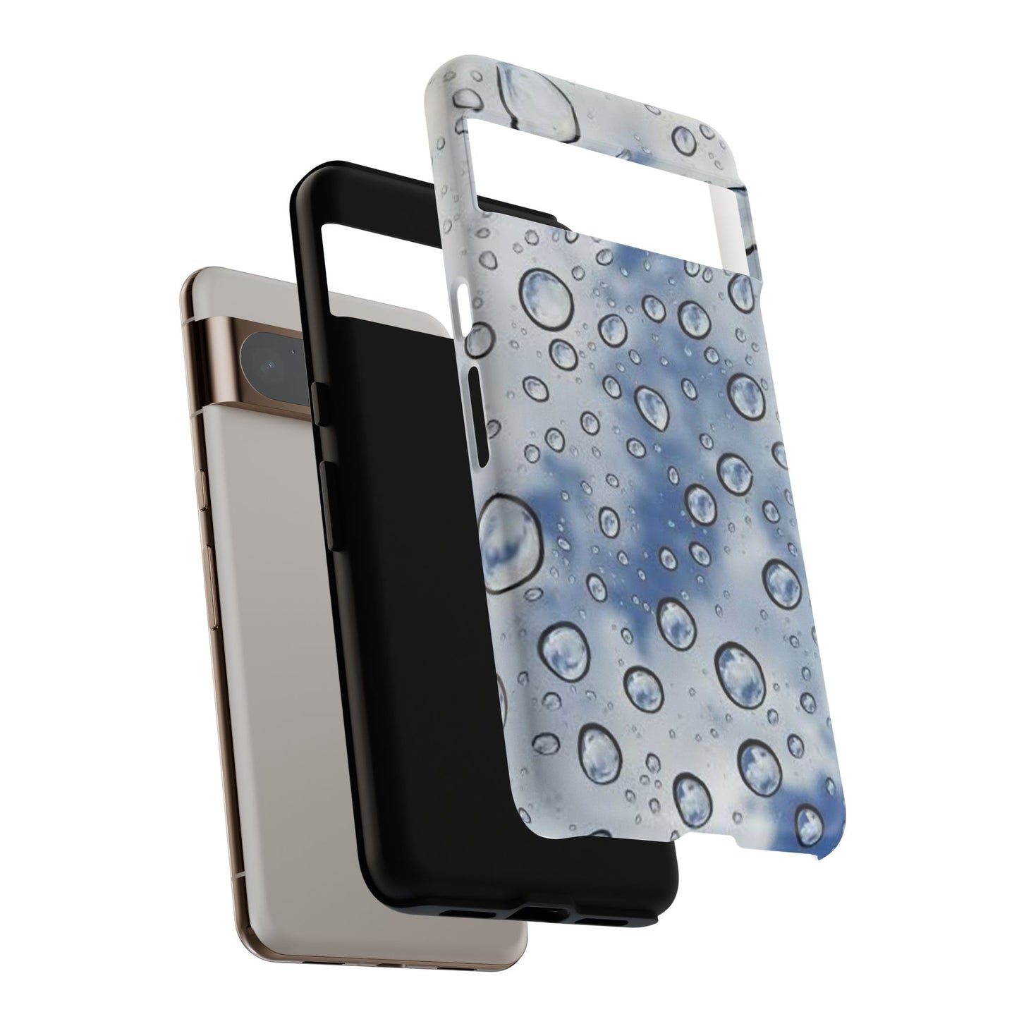 Blue Water Droplet Phone Case, Tough Cases for Protection, Stylish Cellphone Cover, Unique Gifts for Her, Durable and Trendy