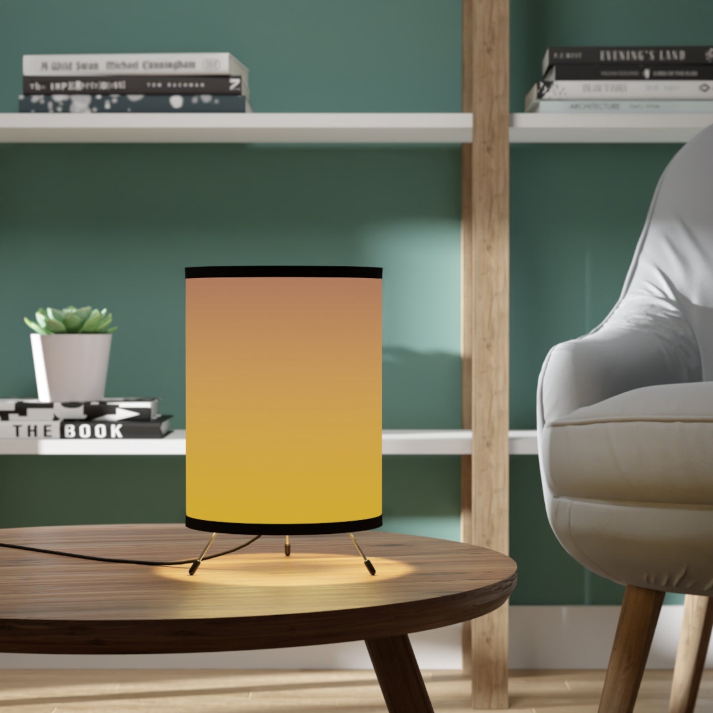 Modern Tripod Lamp with Gradient Shade, Stylish Home Decor, Ambient Lighting, Table Lamp, Bedroom Accessories, Gift Idea