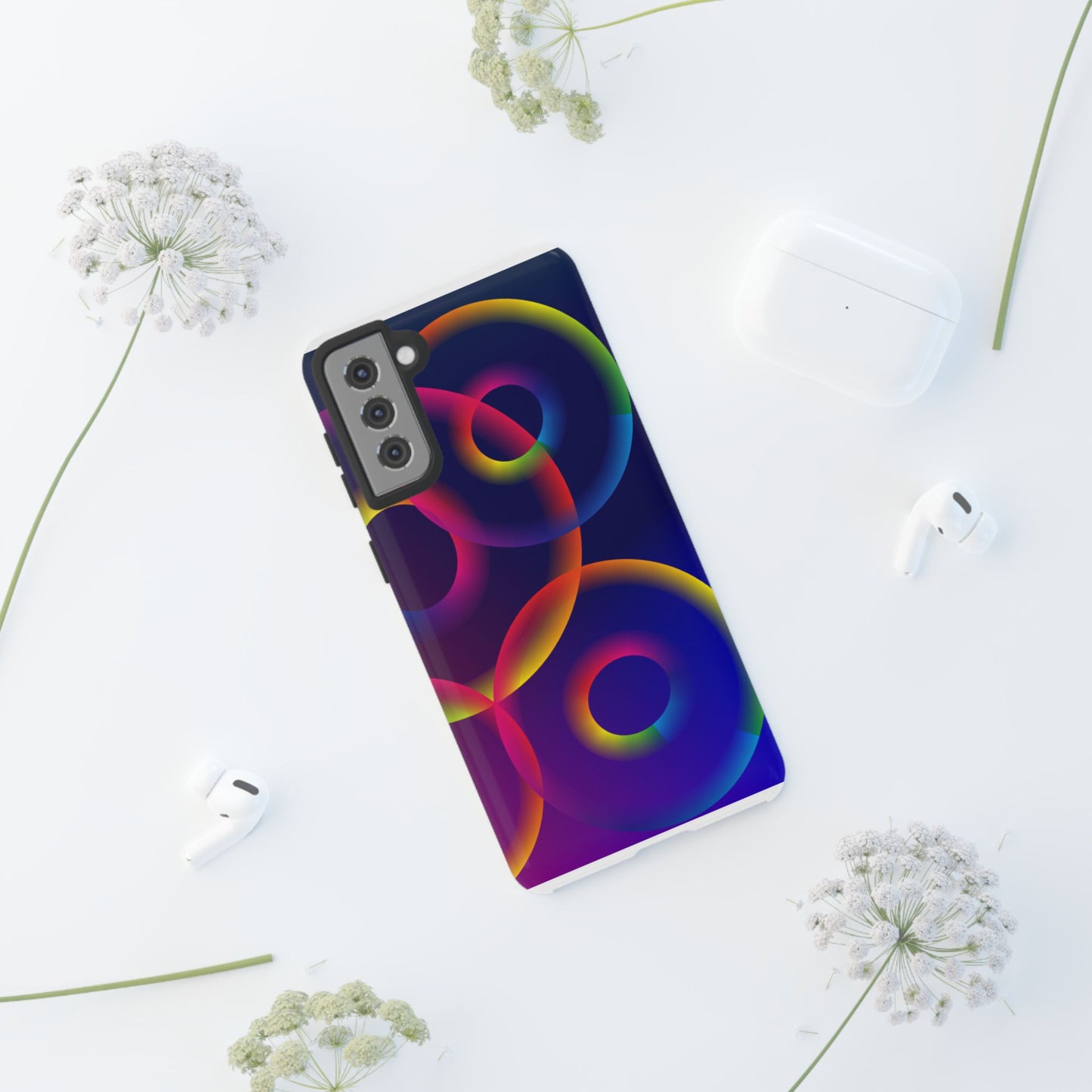 Colorful Phone Case with Abstract Designs, Tough Cases for Your Phone, Unique Phone Accessories, Gift for Tech Lovers, Vibrant Cell [...]