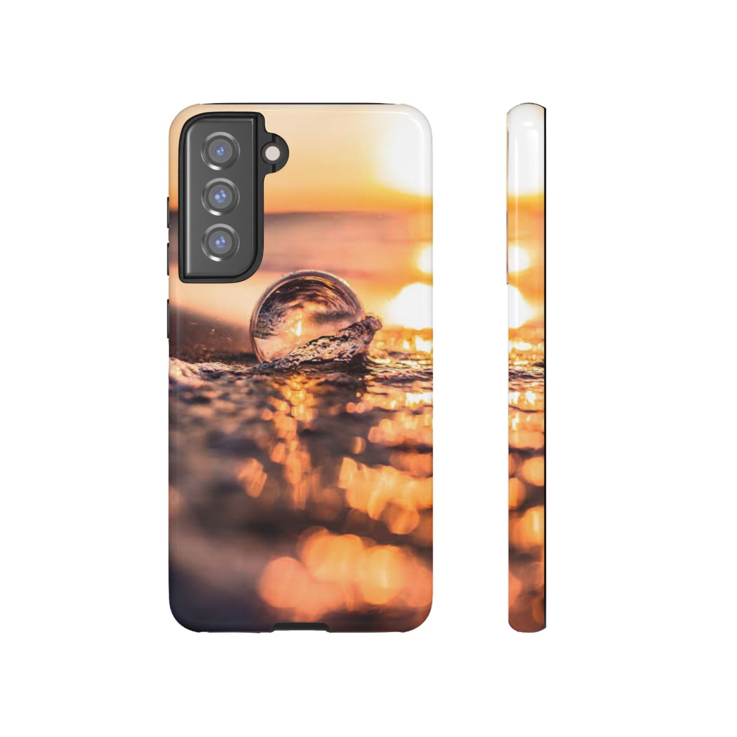 Sunset Bubble Phone Case, Tough Cases, Beach Lover Gift, Summer Vibes, Cell Phone Accessories, Unique Design, Nature Photography
