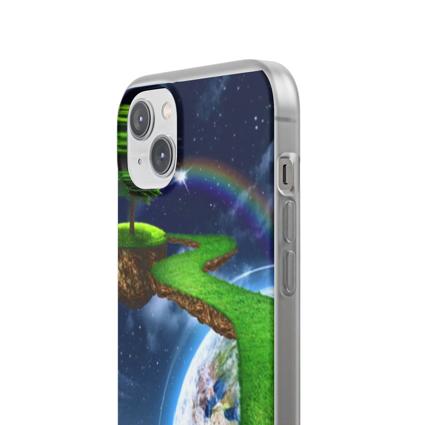 Dreamy Landscape Phone Case, Eco-Friendly Cell Phone Cover, Nature Inspired Gift, Aesthetic Mobile Case, Vibrant Rainbow Design