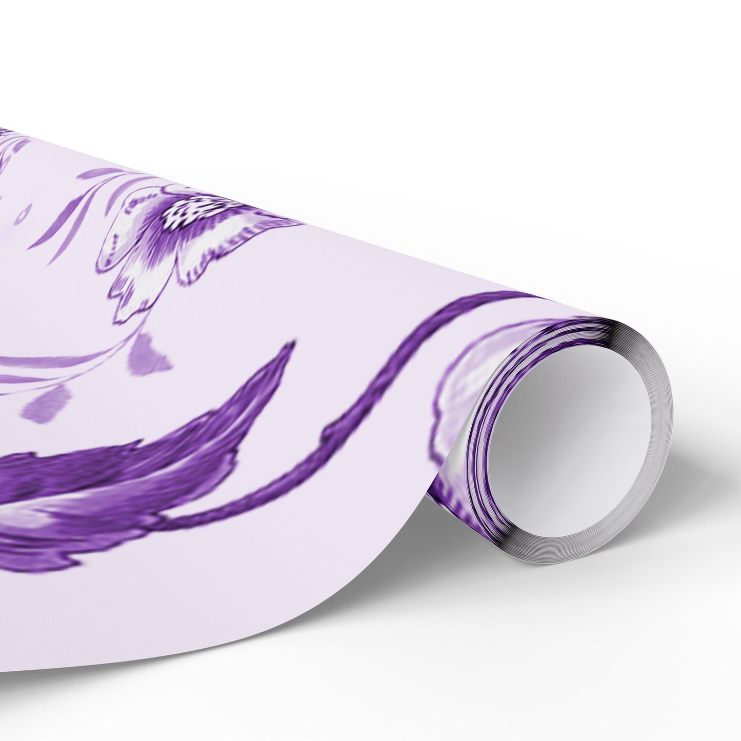 Elegant Floral Wrapping Paper, Luxury Gift Wrap, Purple Floral Design, Birthday, Wedding, Holiday Gift Wrap, Eco-friendly