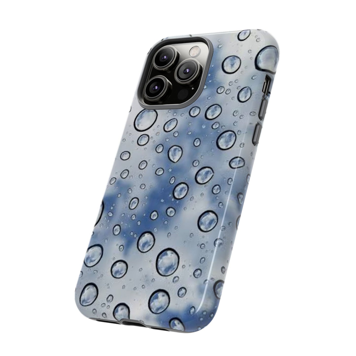 Blue Water Droplet Phone Case, Tough Cases for Protection, Stylish Cellphone Cover, Unique Gifts for Her, Durable and Trendy