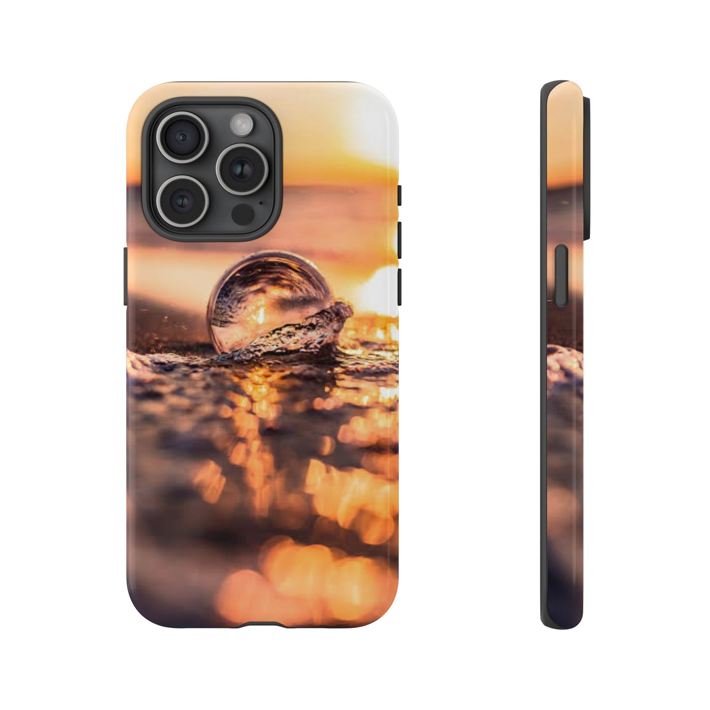 Sunset Bubble Phone Case, Tough Cases, Beach Lover Gift, Summer Vibes, Cell Phone Accessories, Unique Design, Nature Photography