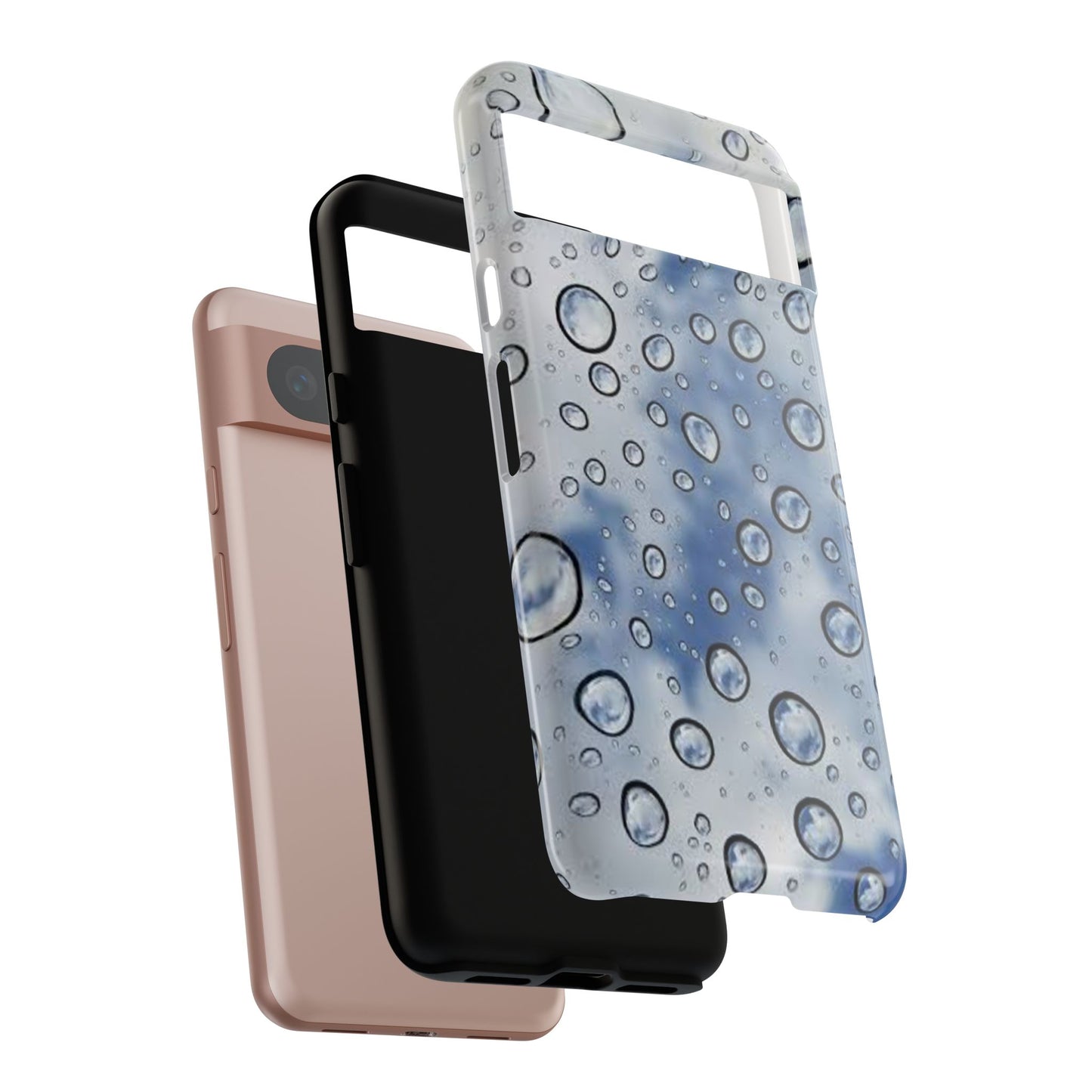 Blue Water Droplet Phone Case, Tough Cases for Protection, Stylish Cellphone Cover, Unique Gifts for Her, Durable and Trendy