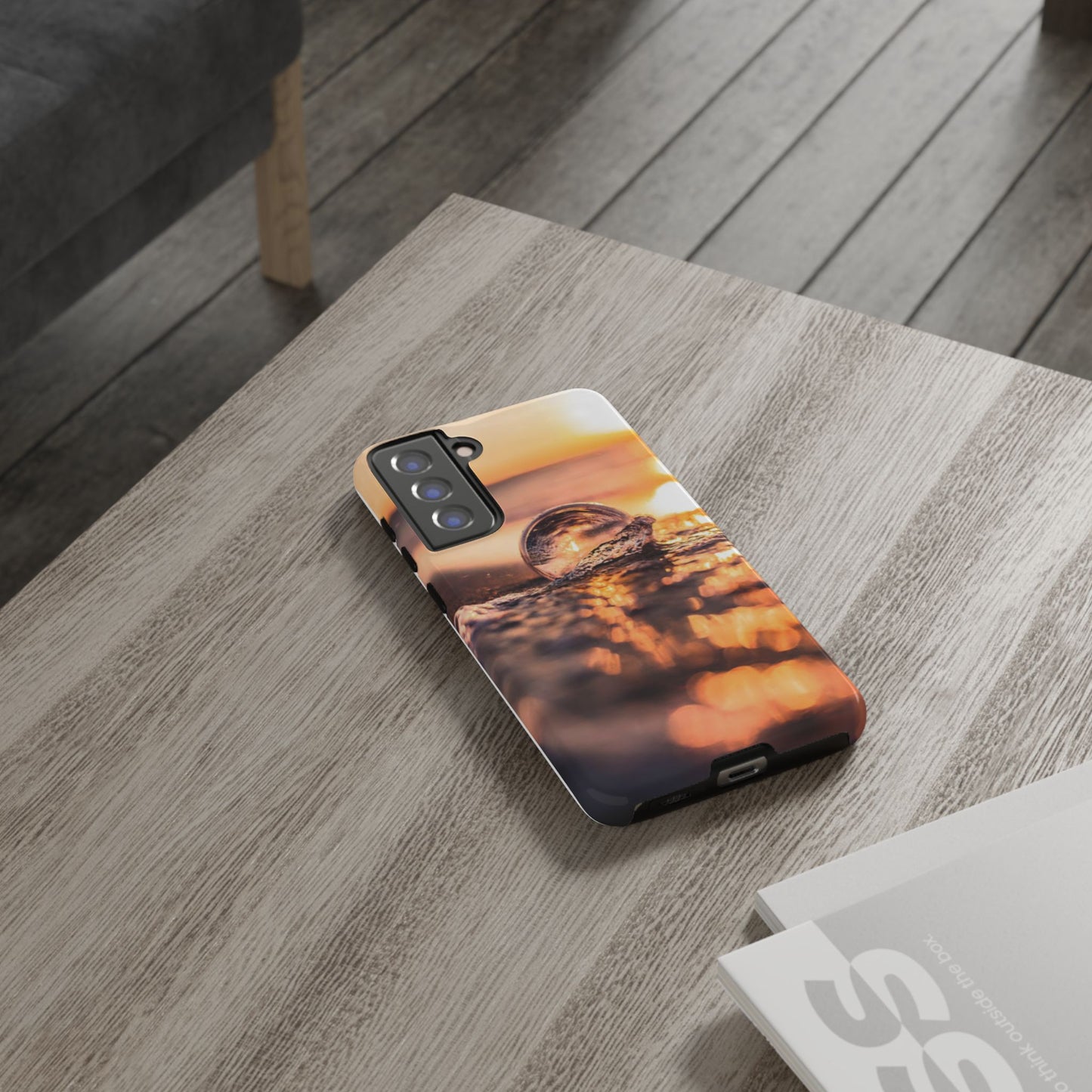 Sunset Bubble Phone Case, Tough Cases, Beach Lover Gift, Summer Vibes, Cell Phone Accessories, Unique Design, Nature Photography