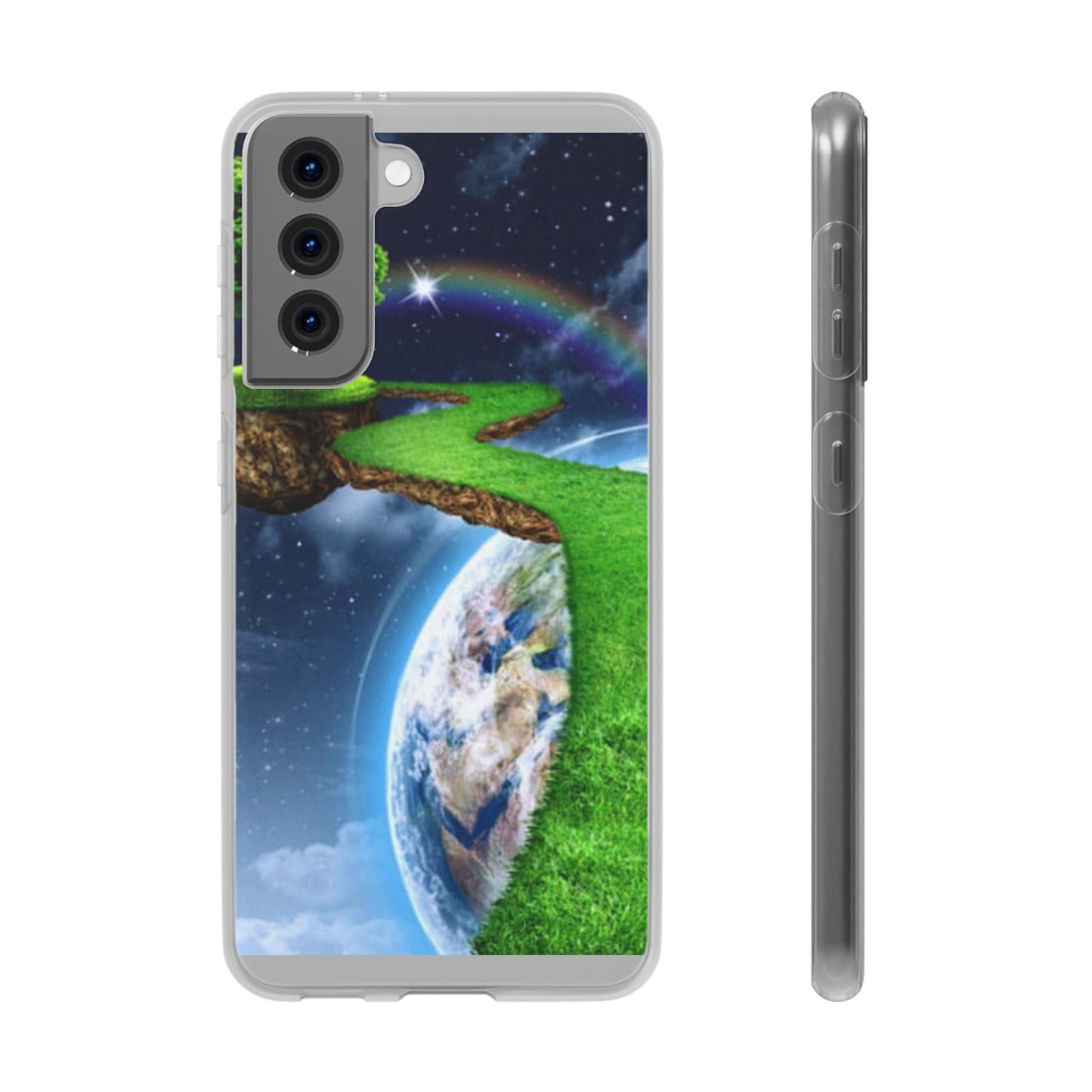 Dreamy Landscape Phone Case, Eco-Friendly Cell Phone Cover, Nature Inspired Gift, Aesthetic Mobile Case, Vibrant Rainbow Design