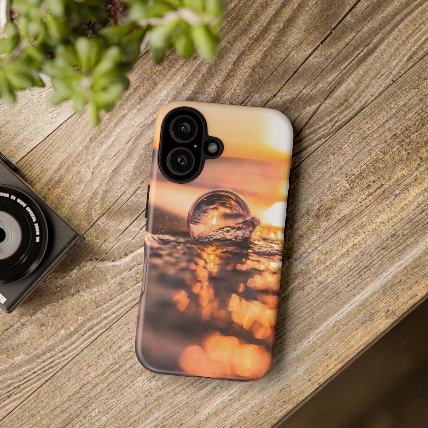 Sunset Bubble Phone Case, Tough Cases, Beach Lover Gift, Summer Vibes, Cell Phone Accessories, Unique Design, Nature Photography