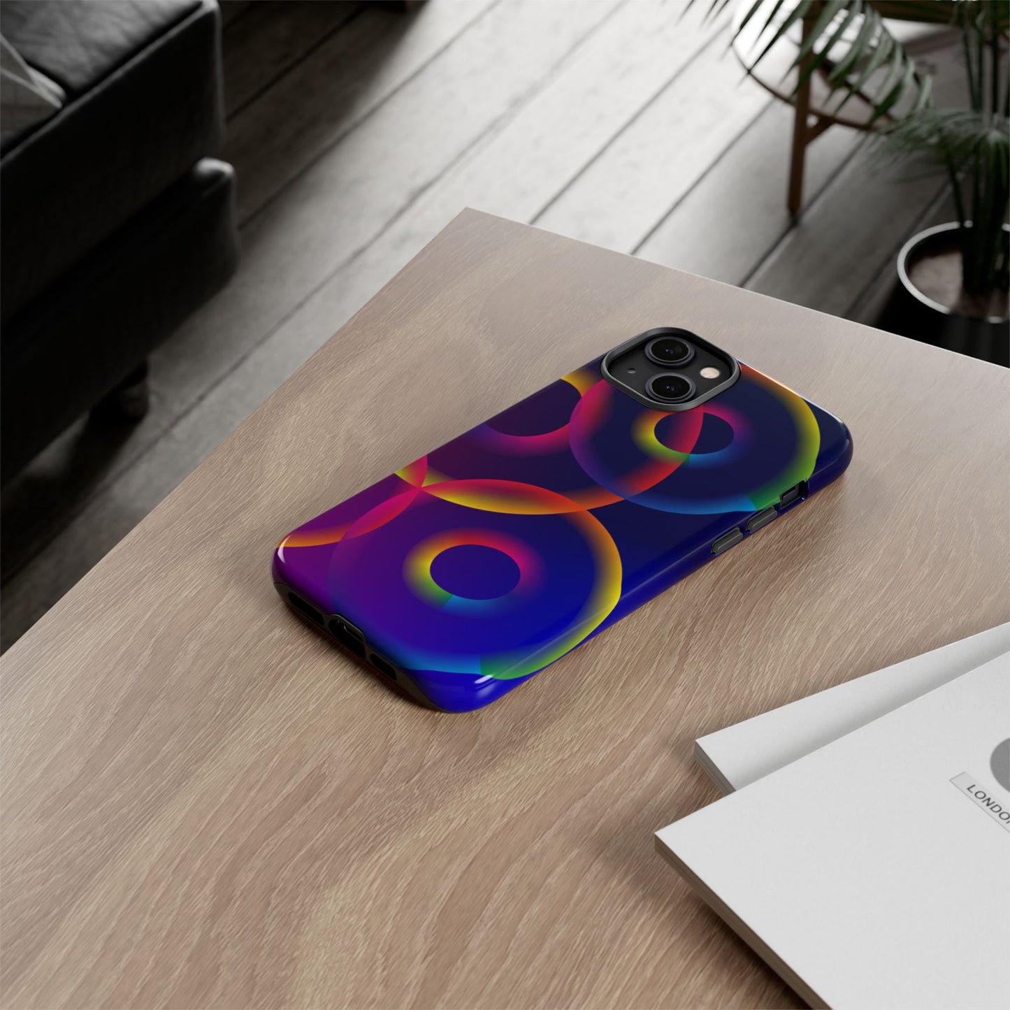 Colorful Phone Case with Abstract Designs, Tough Cases for Your Phone, Unique Phone Accessories, Gift for Tech Lovers, Vibrant Cell [...]