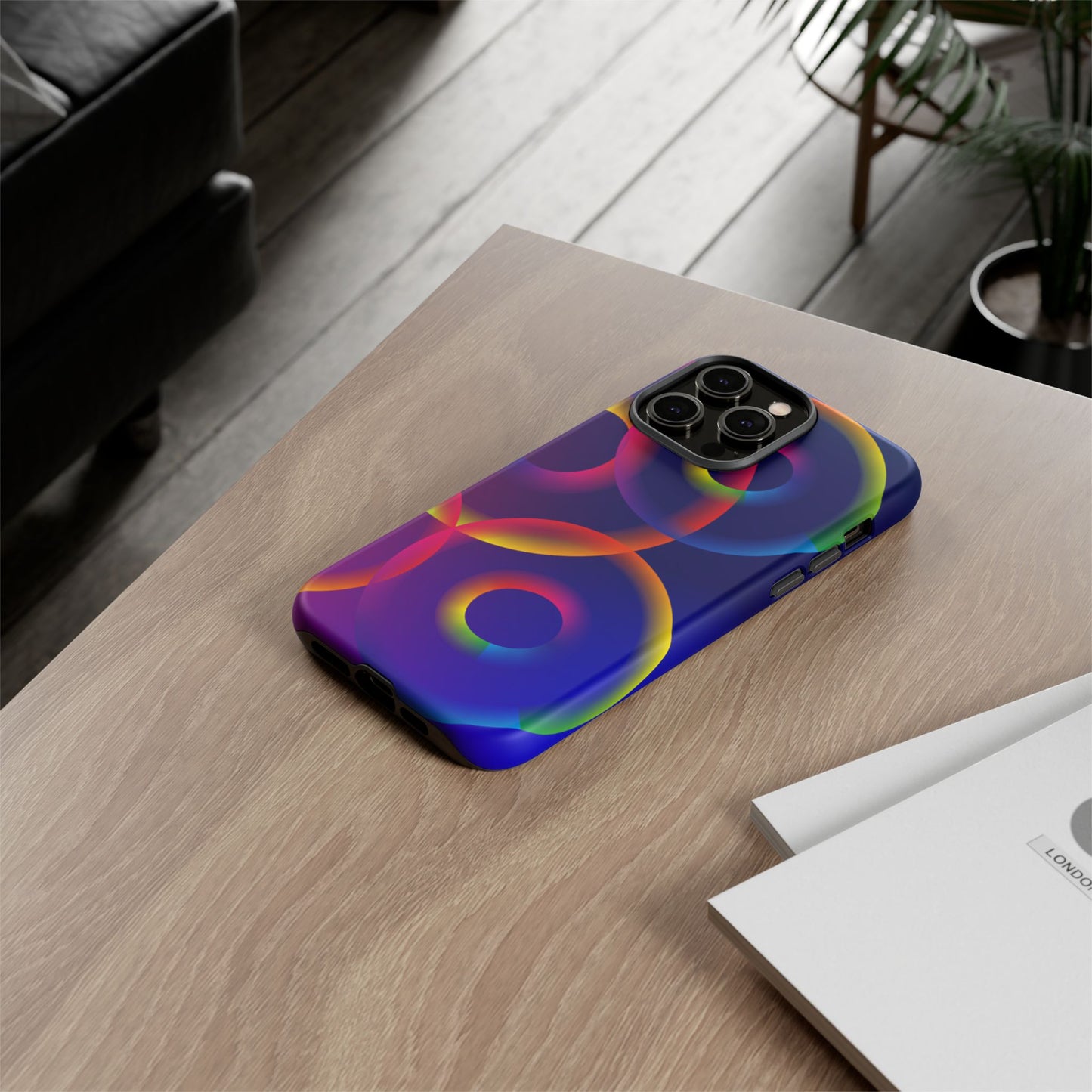 Colorful Phone Case with Abstract Designs, Tough Cases for Your Phone, Unique Phone Accessories, Gift for Tech Lovers, Vibrant Cell [...]