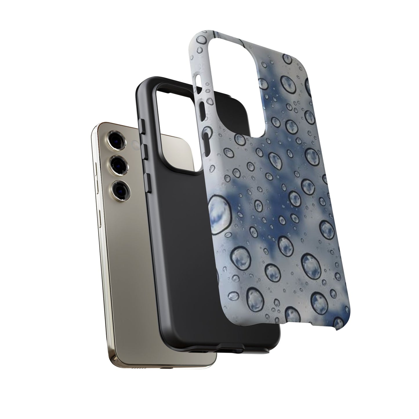 Blue Water Droplet Phone Case, Tough Cases for Protection, Stylish Cellphone Cover, Unique Gifts for Her, Durable and Trendy