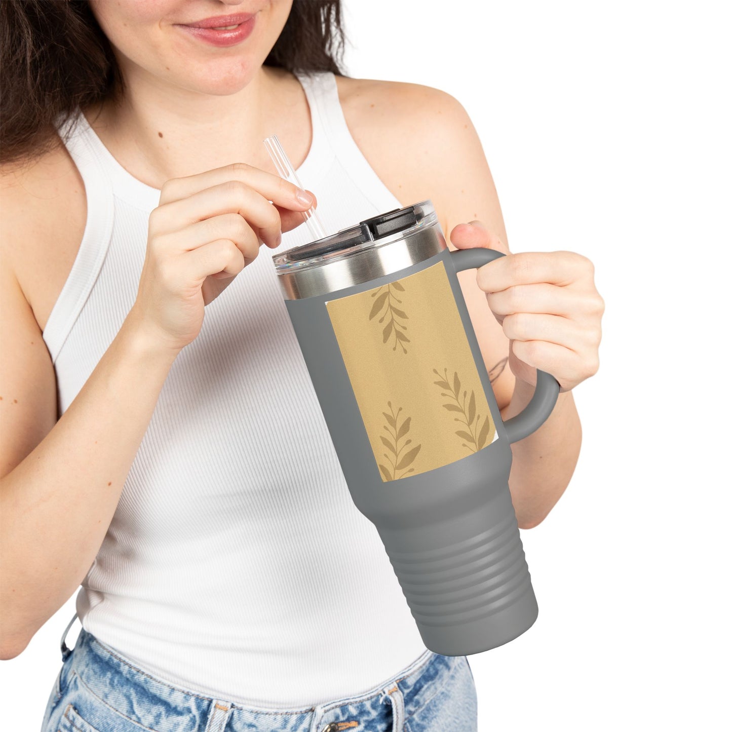 Insulated Travel Mug - 40oz, Perfect for Adventures, Outdoor Activities, Gifts for Coffee Lovers, Summer Picnics, and Road Trips