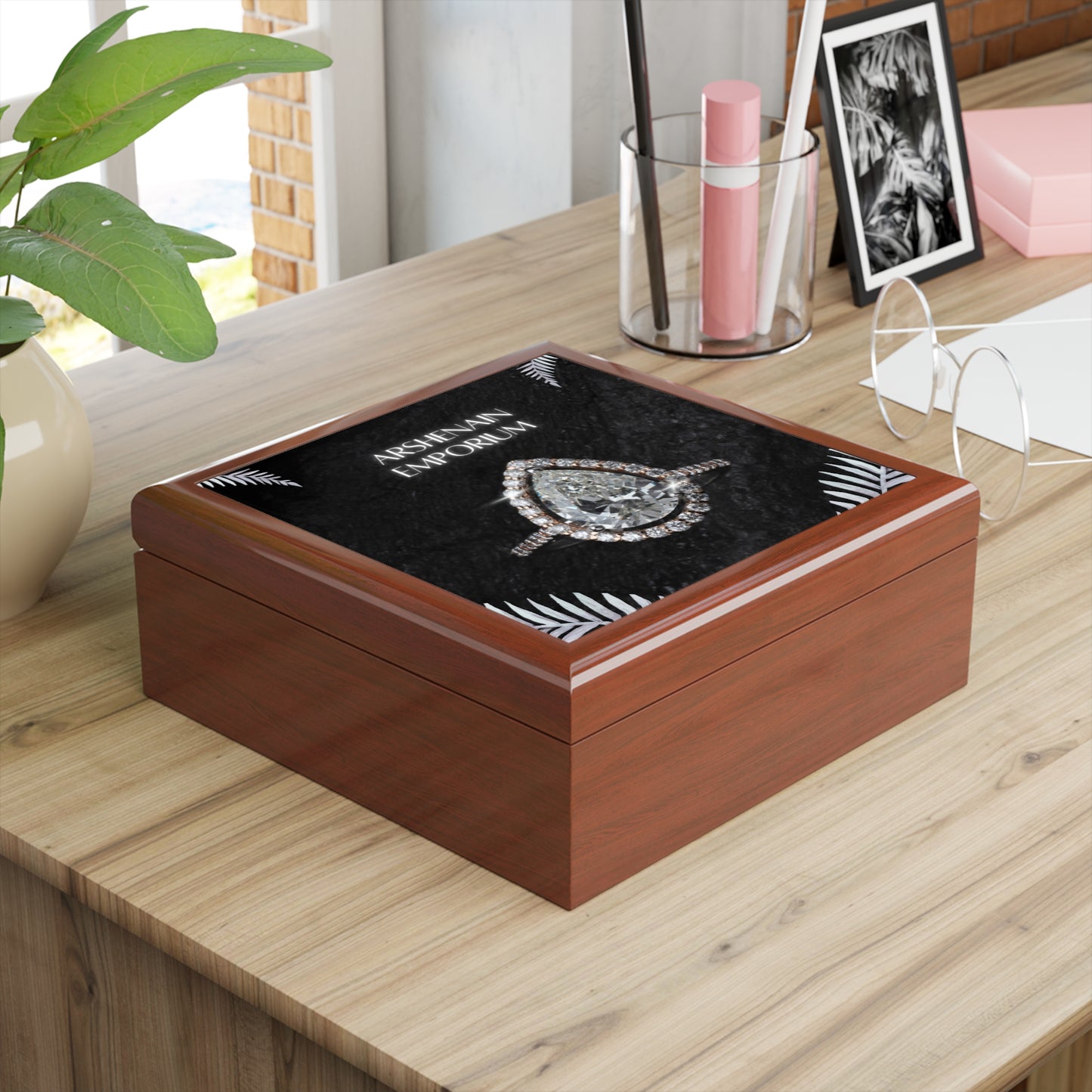 Elegant Jewelry Box with Sparkling Design - Perfect for Gifts, Ring Storage, Home Décor, Wedding Keepsakes, Anniversary Present