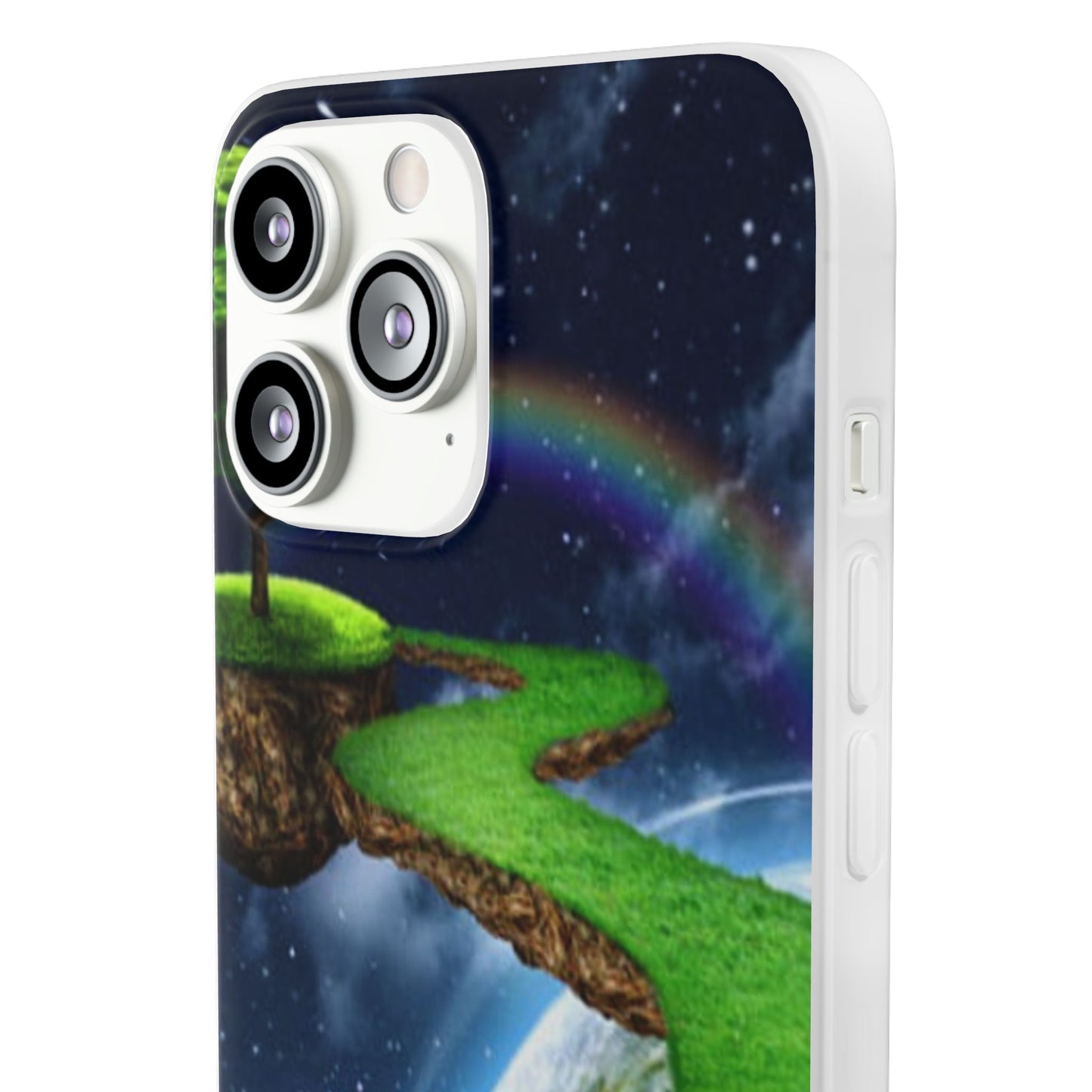 Dreamy Landscape Phone Case, Eco-Friendly Cell Phone Cover, Nature Inspired Gift, Aesthetic Mobile Case, Vibrant Rainbow Design