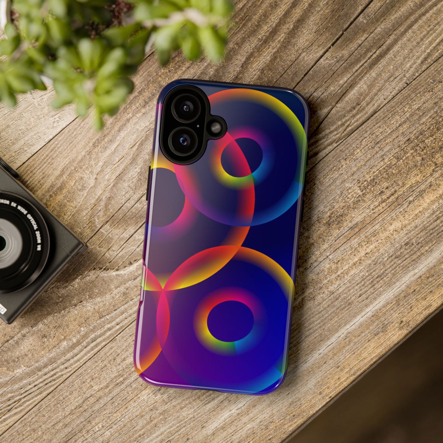 Colorful Phone Case with Abstract Designs, Tough Cases for Your Phone, Unique Phone Accessories, Gift for Tech Lovers, Vibrant Cell [...]