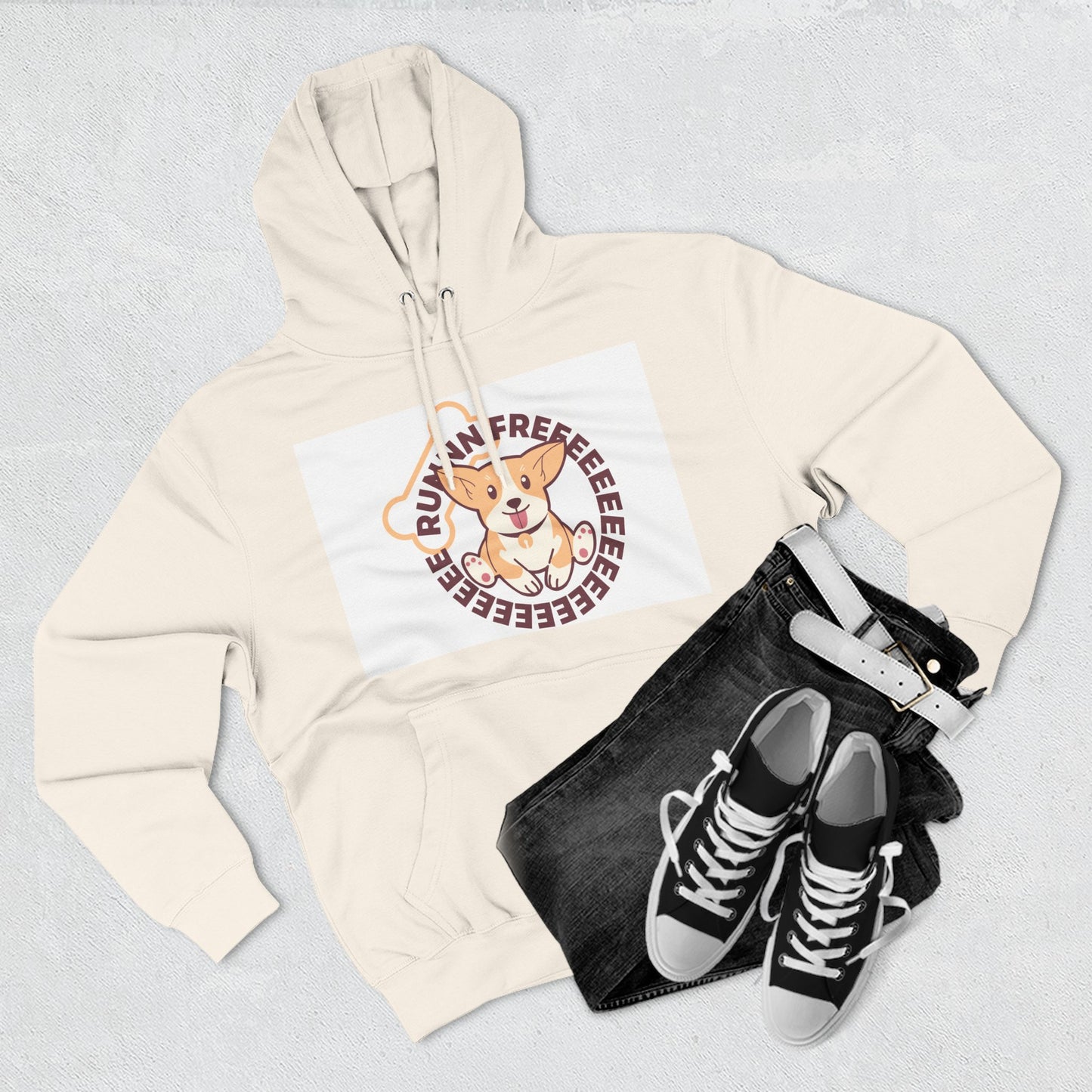 Cute Corgi Hoodie with Fun Text, Cozy Sweatshirt for Dog Lovers, Perfect Gift for Birthdays and Holidays, Fleece Sweatshirt