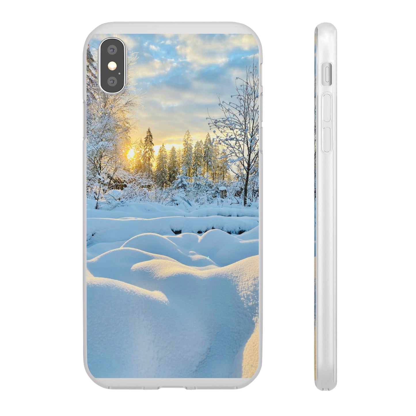 Winter Landscape Flexi Cases, Nature Phone Cover, Scenic Case, Holiday Gift, Seasonal Accessory, Outdoor Lover's Item