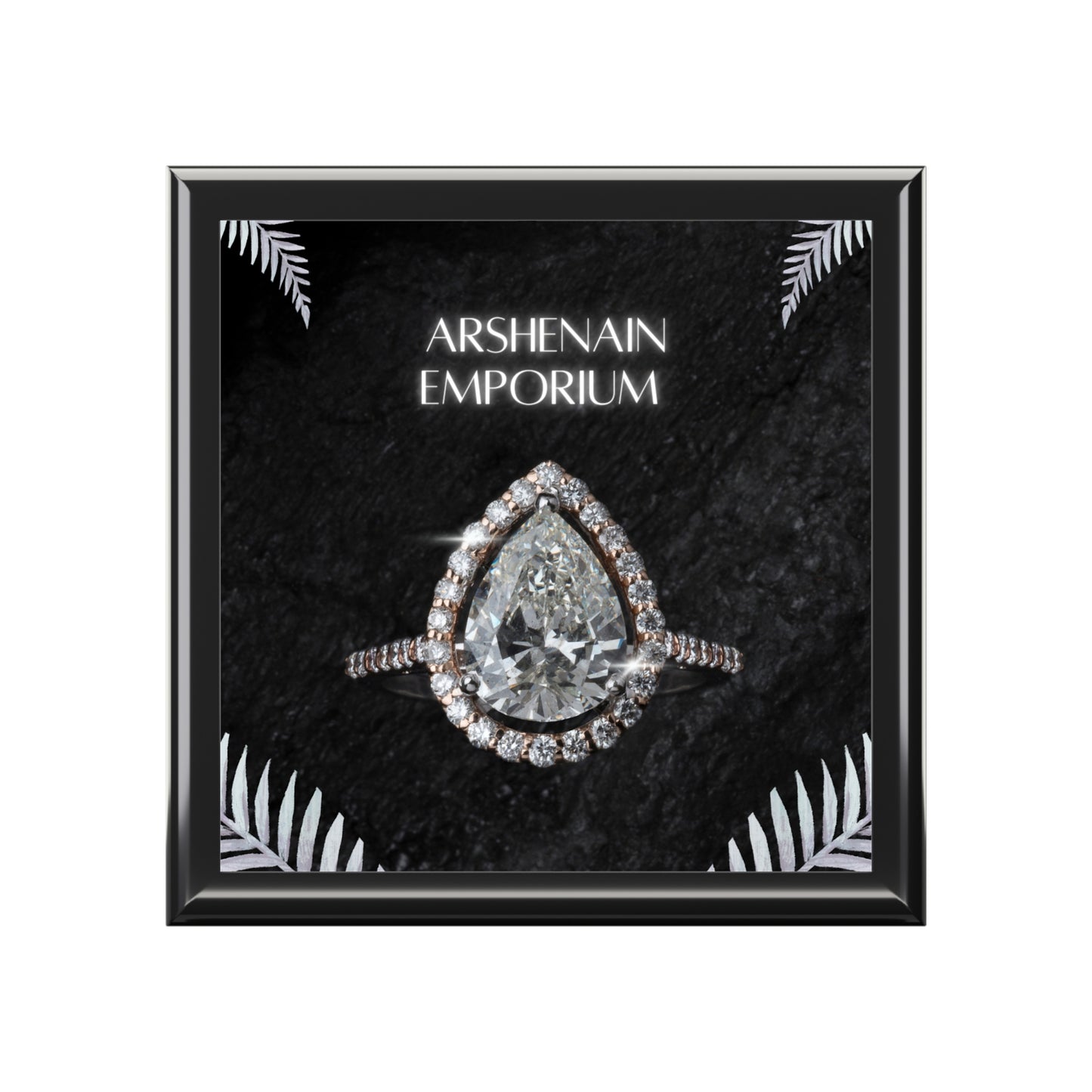 Elegant Jewelry Box with Sparkling Design - Perfect for Gifts, Ring Storage, Home Décor, Wedding Keepsakes, Anniversary Present
