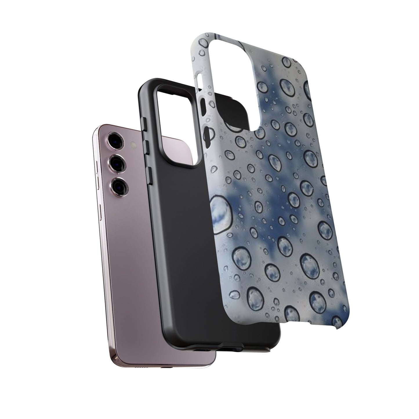 Blue Water Droplet Phone Case, Tough Cases for Protection, Stylish Cellphone Cover, Unique Gifts for Her, Durable and Trendy